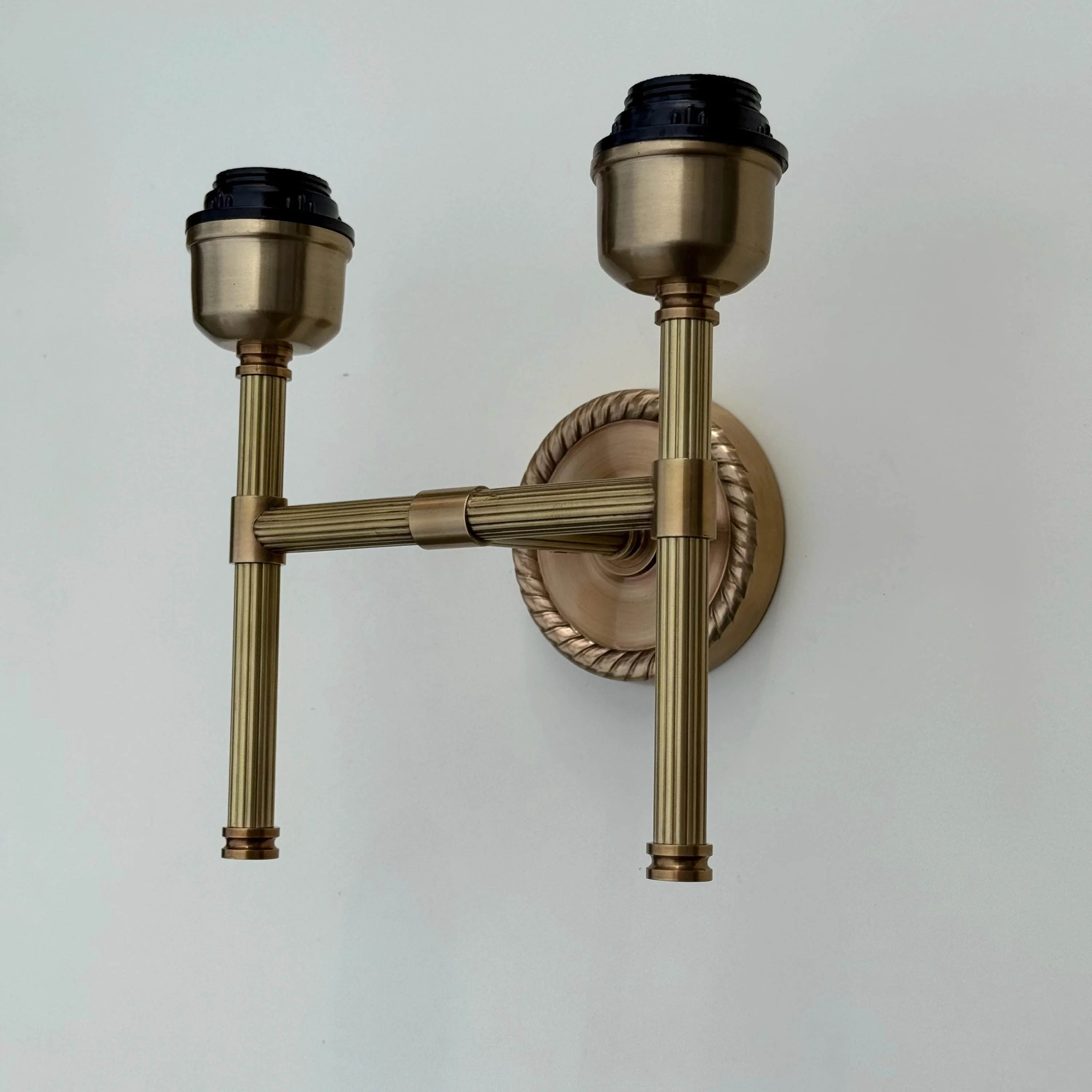 Felbrigg ~ Double Antique Brass Wall Sconce Industrial Vintage Light - Image 6