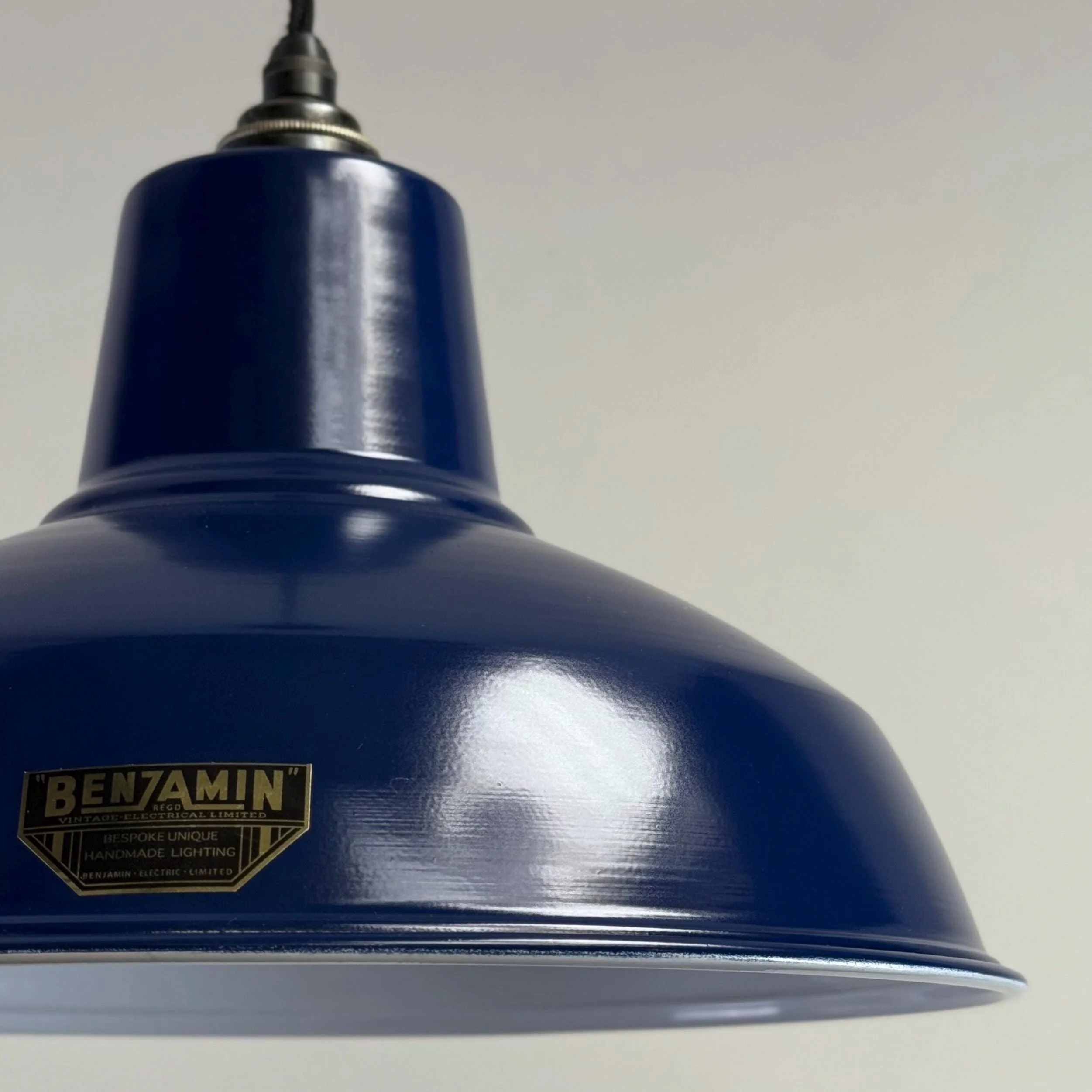 Filby - Royal Blue RLM Reflector Lampshade Pendant Set Light - 12.5 Inch - Image 6