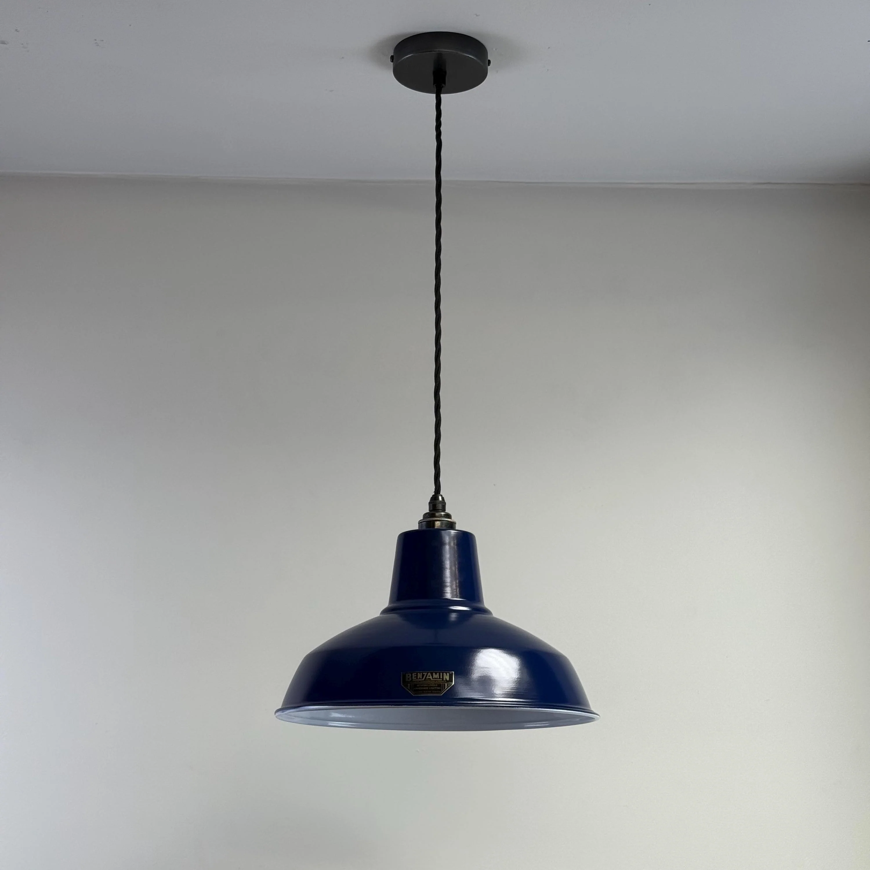 Filby - Royal Blue RLM Reflector Lampshade Pendant Set Light - 12.5 Inch - Image 7