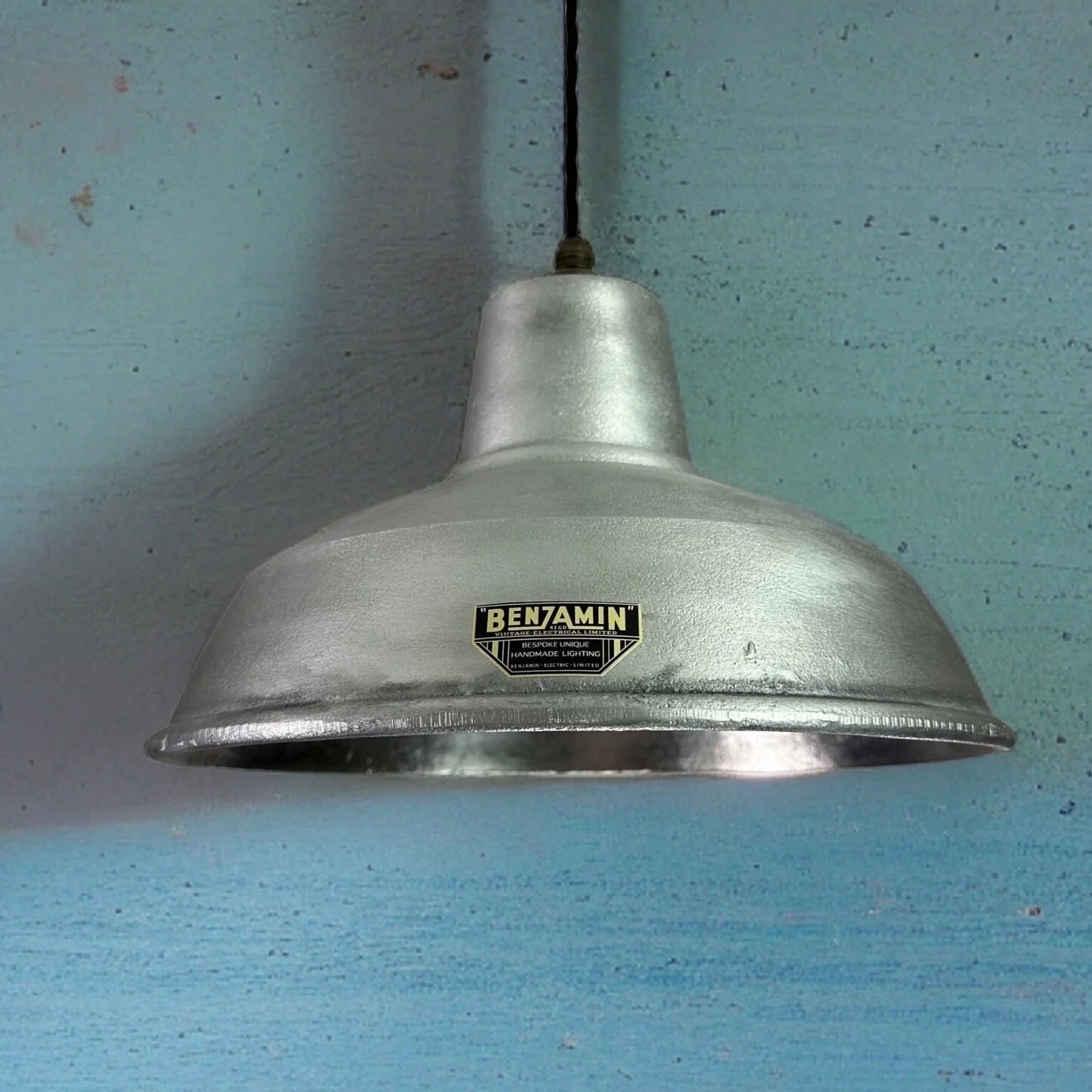 Filby ~ Solid Cast Industrial Lampshade Pendant Set Light ~ 12.5 Inch - Image 2