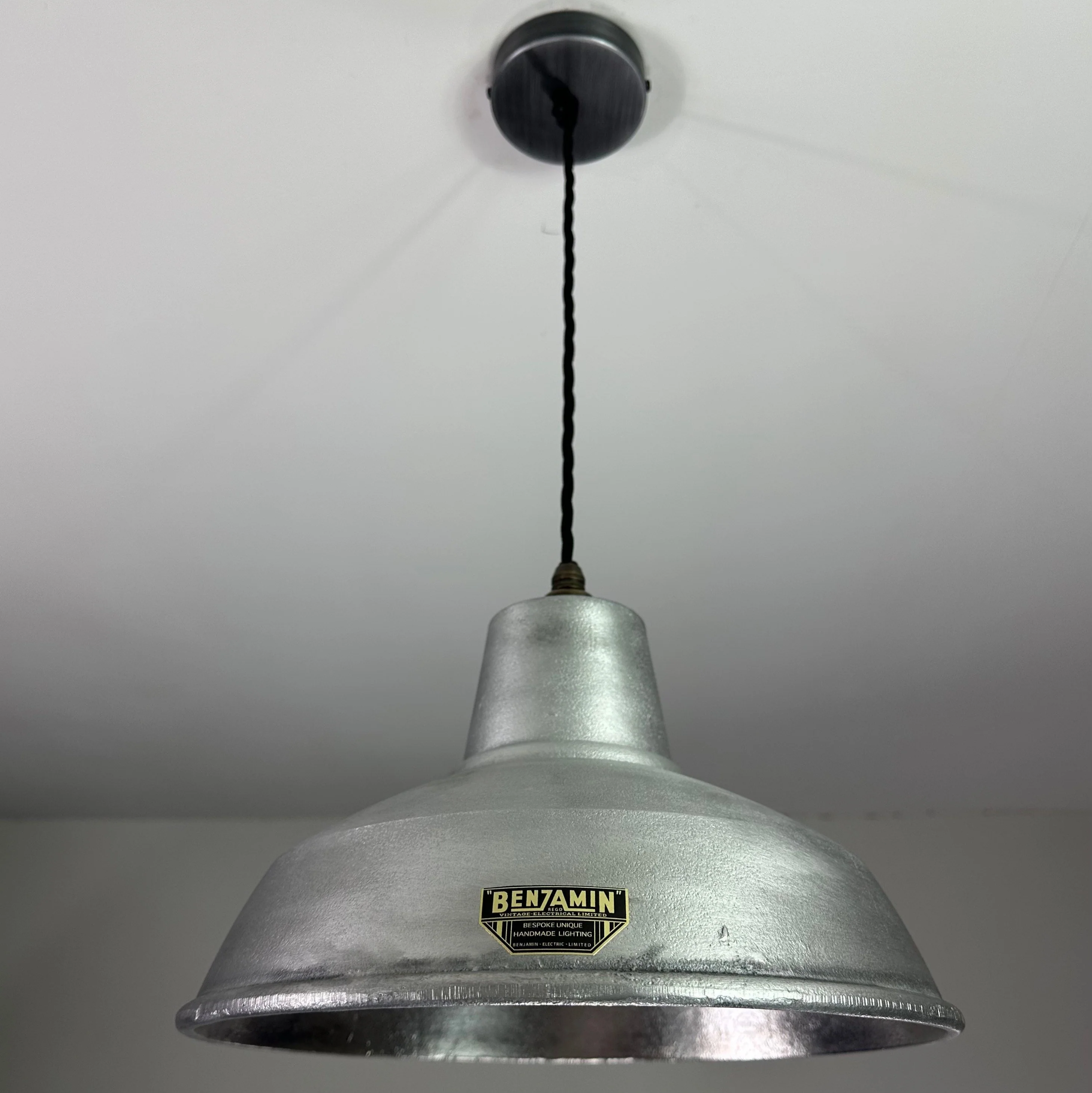 Filby ~ Solid Cast Industrial Lampshade Pendant Set Light ~ 12.5 Inch - Image 7