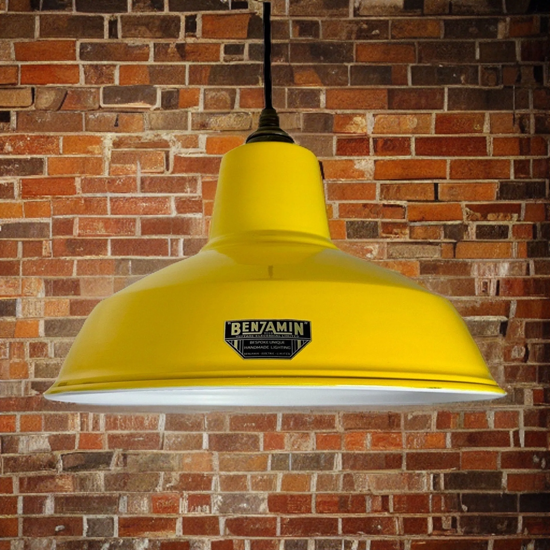 Filby ~ Summer Yellow RLM Reflector Lampshade Pendant Set Light ~ 12.5 Inch - Image 3