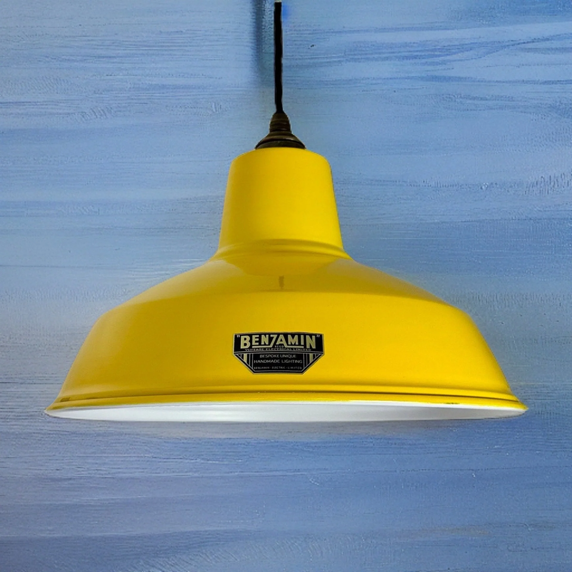 Filby ~ Summer Yellow RLM Reflector Lampshade Pendant Set Light ~ 12.5 Inch - Image 4