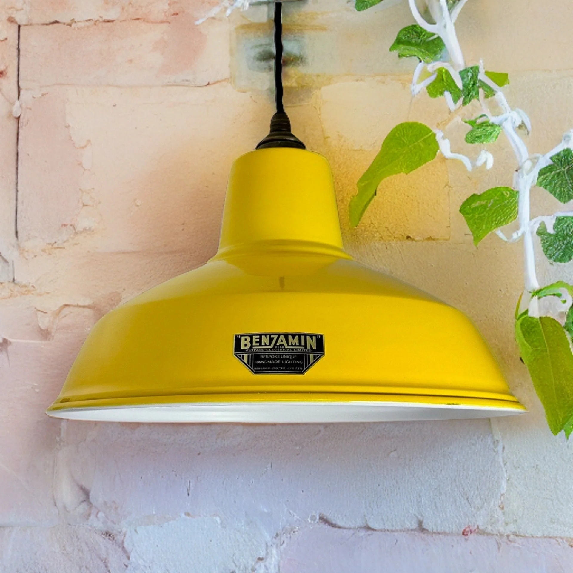 Filby ~ Summer Yellow RLM Reflector Lampshade Pendant Set Light ~ 12.5 Inch - Image 5