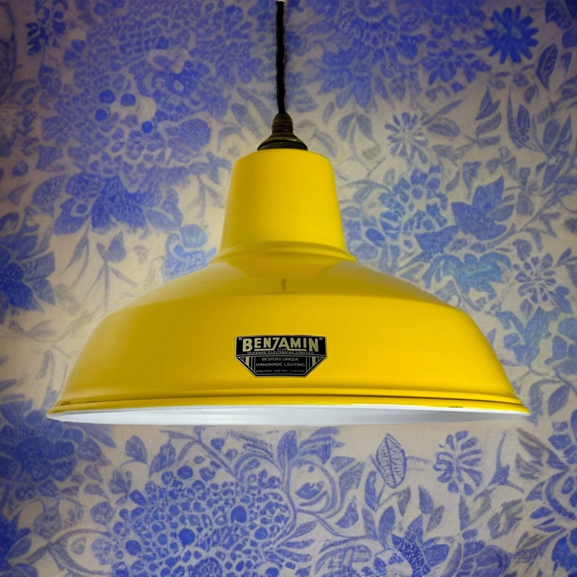 Filby ~ Summer Yellow RLM Reflector Lampshade Pendant Set Light ~ 12.5 Inch - Image 6