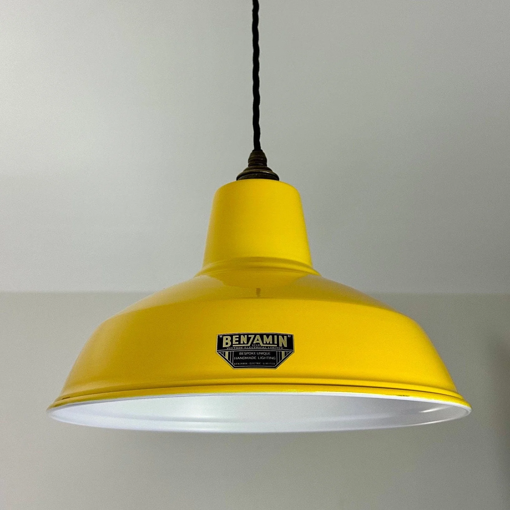 Filby ~ Summer Yellow RLM Reflector Lampshade Pendant Set Light ~ 12.5 Inch - Image 7