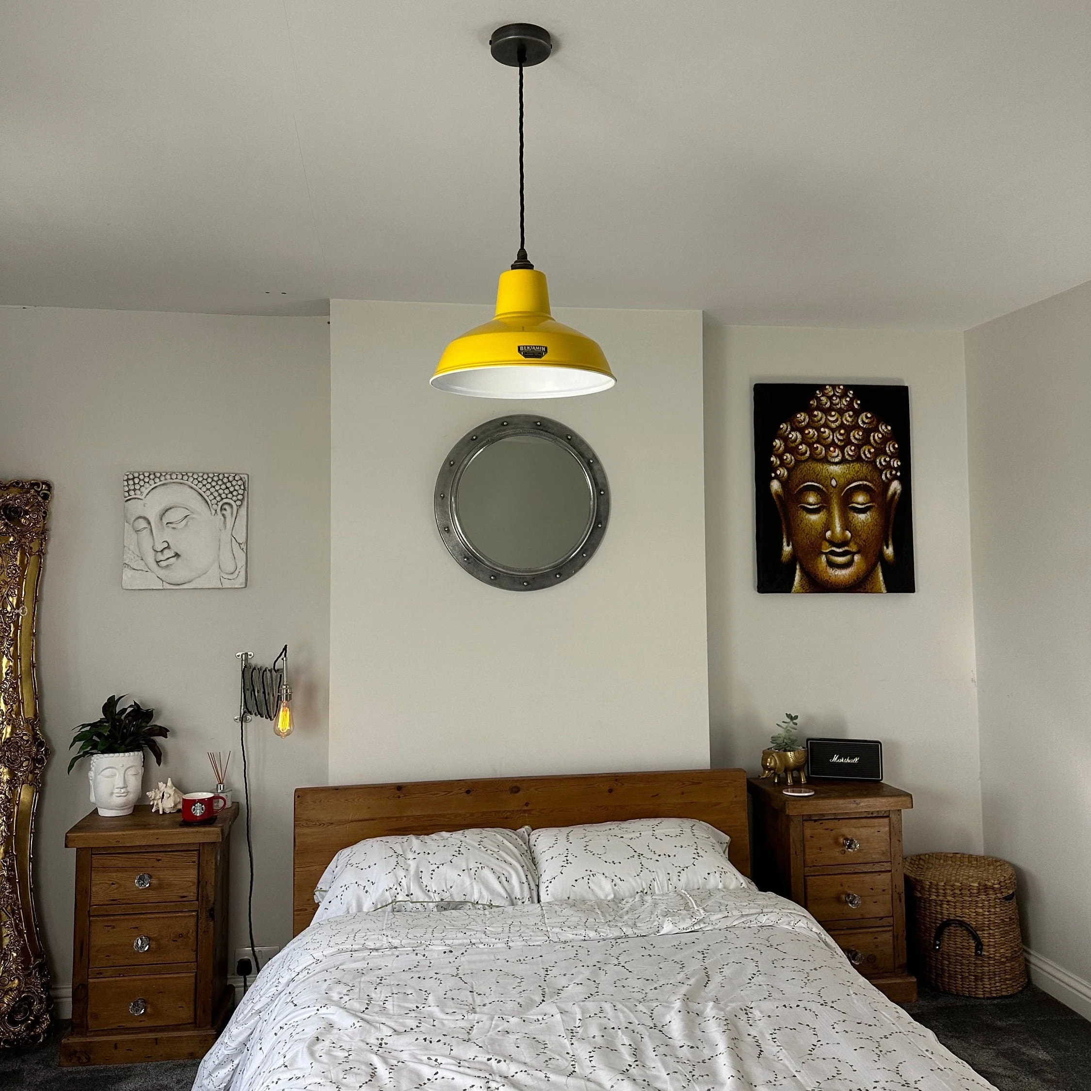 Filby ~ Summer Yellow RLM Reflector Lampshade Pendant Set Light ~ 12.5 Inch - Image 8