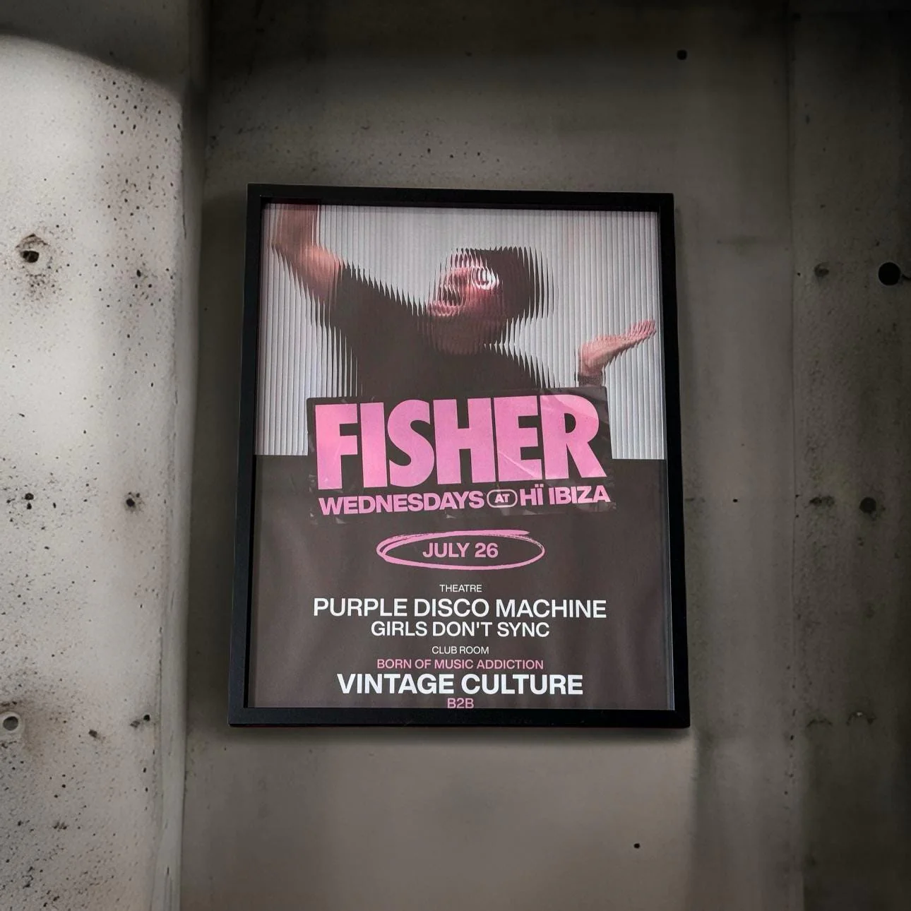 Fisher ~ Genuine Ibiza Framed Dj Artwork | Hi Ibiza | Luxury Black Frame - Image 5
