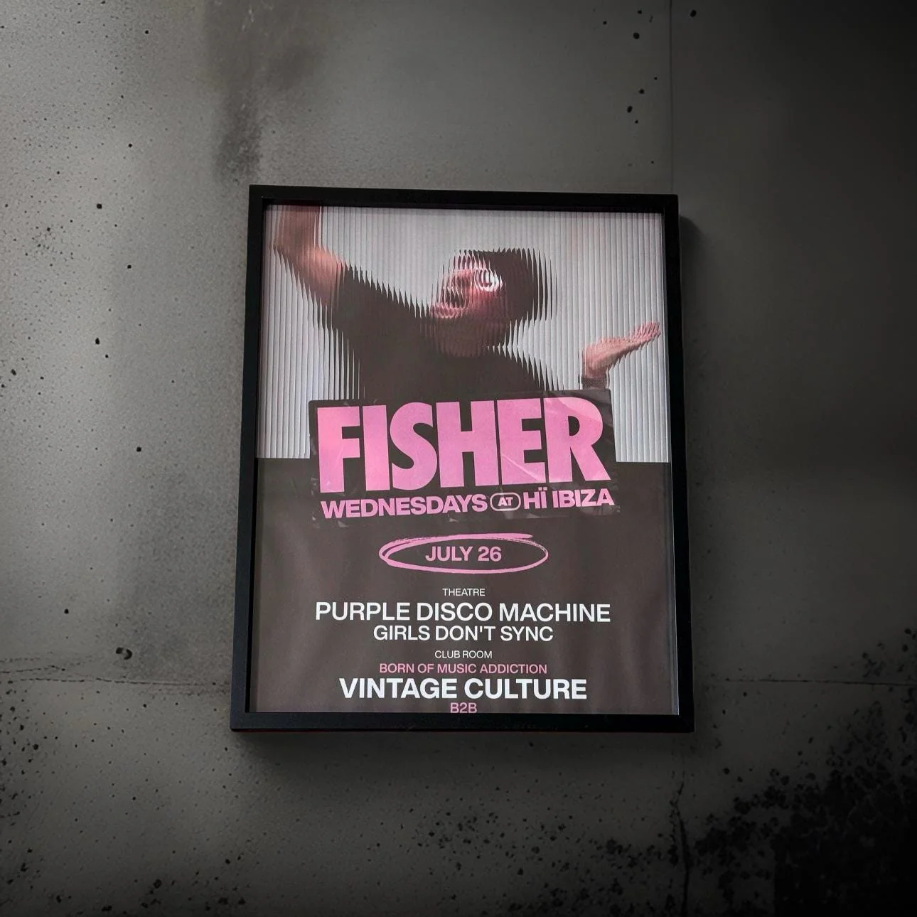 Fisher ~ Genuine Ibiza Framed Dj Artwork | Hi Ibiza | Luxury Black Frame - Image 6