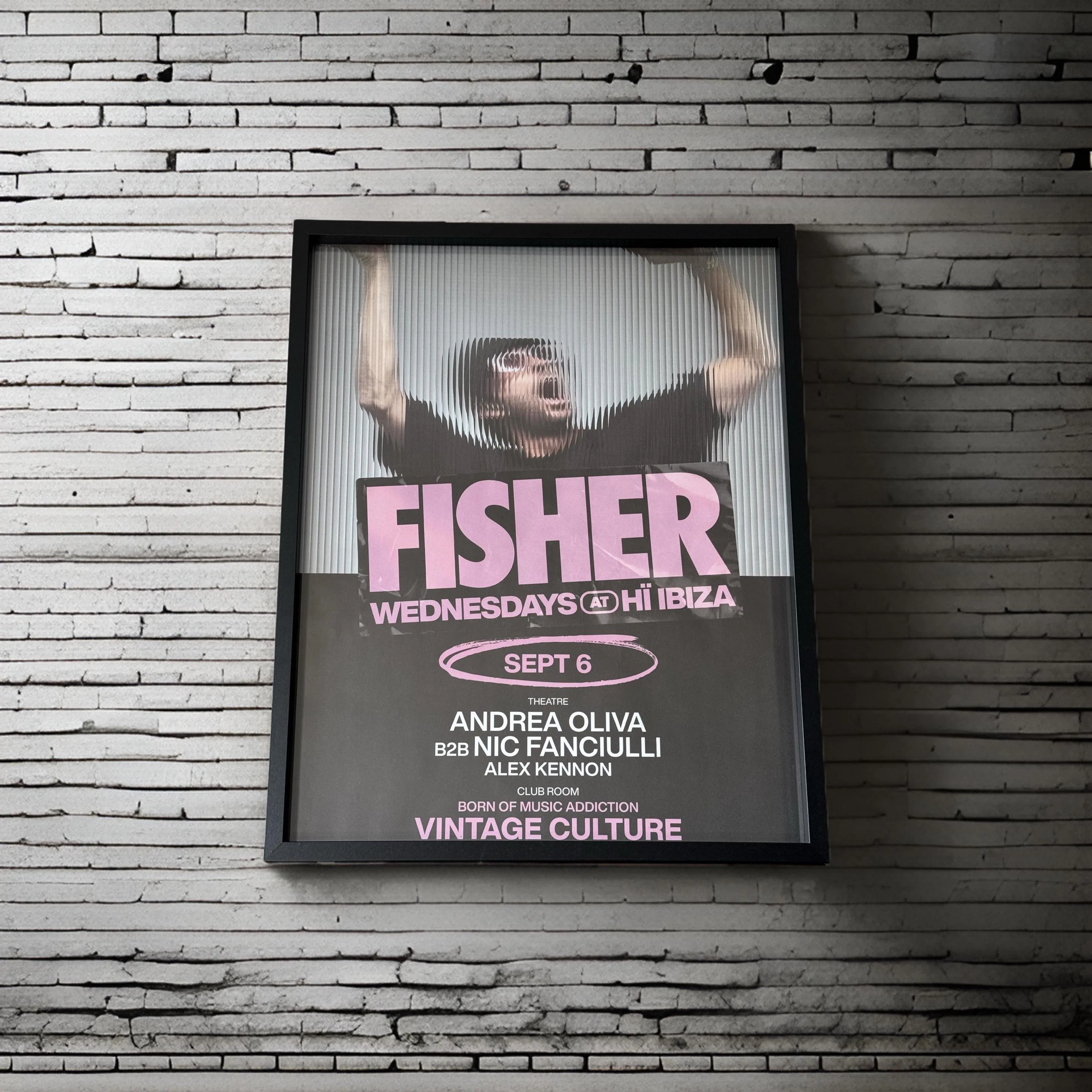 Fisher ~ Genuine Ibiza Framed Dj Artwork | Hi Ibiza | Luxury Black Frame - Image 4