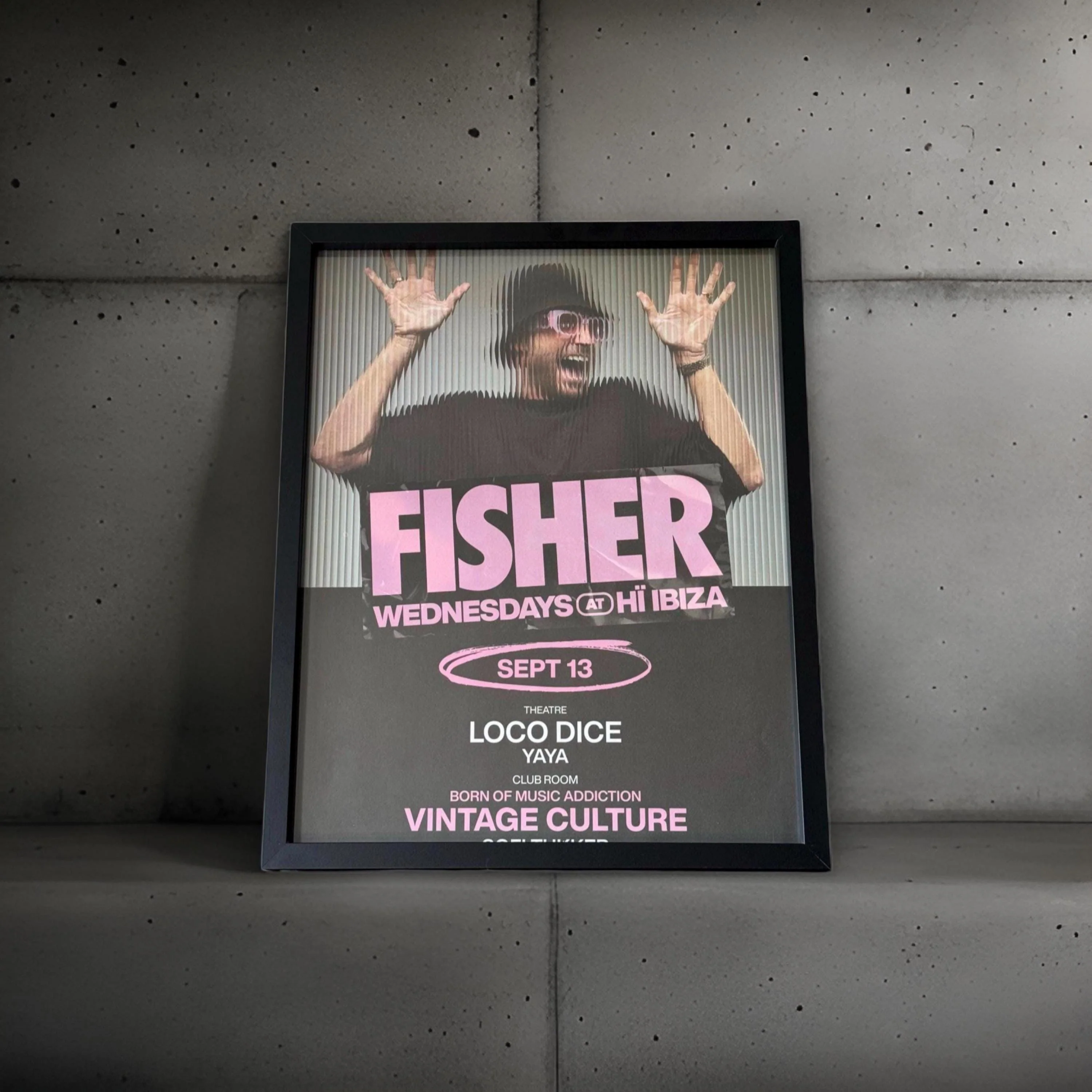 Fisher ~ Genuine Ibiza Framed Dj Artwork | Hi Ibiza | Luxury Black Frame - Image 4