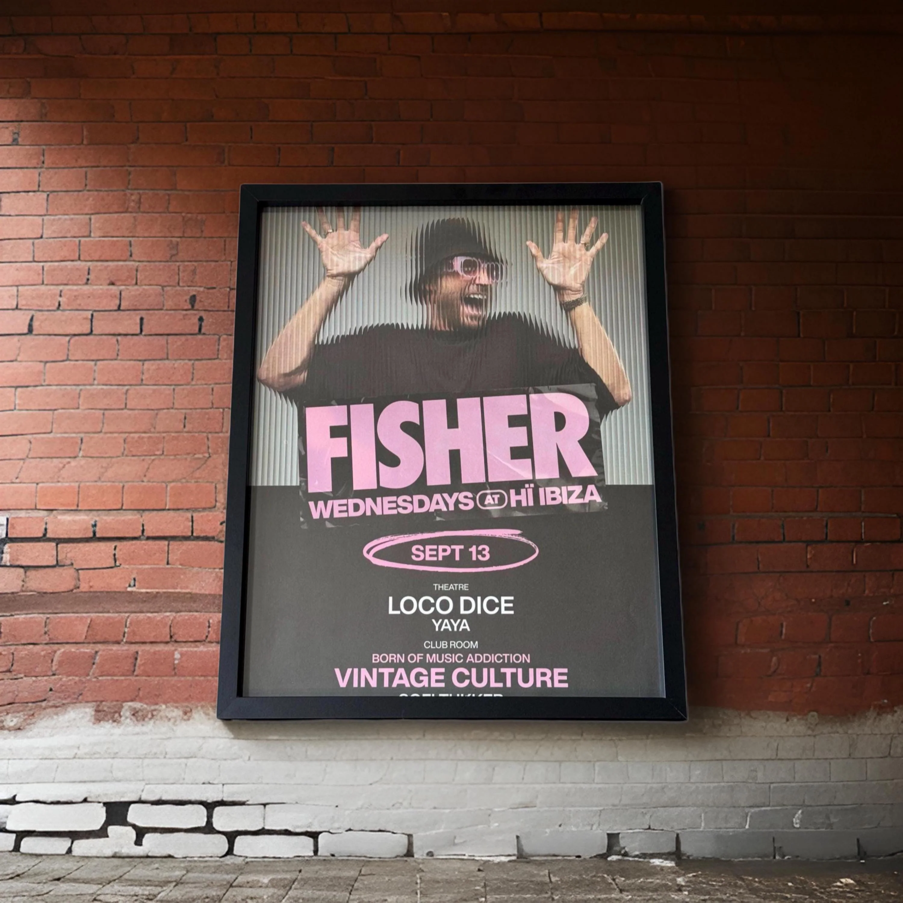 Fisher ~ Genuine Ibiza Framed Dj Artwork | Hi Ibiza | Luxury Black Frame - Image 5