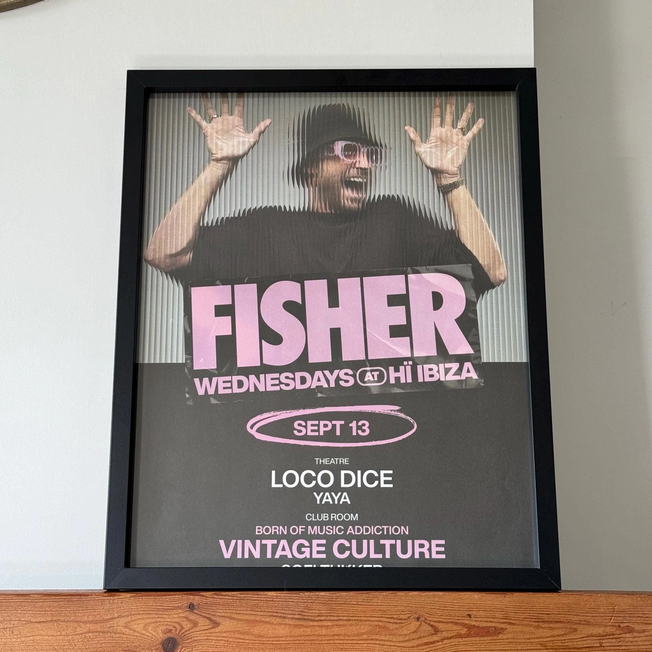 Fisher ~ Genuine Ibiza Framed Dj Artwork | Hi Ibiza | Luxury Black Frame - Image 7