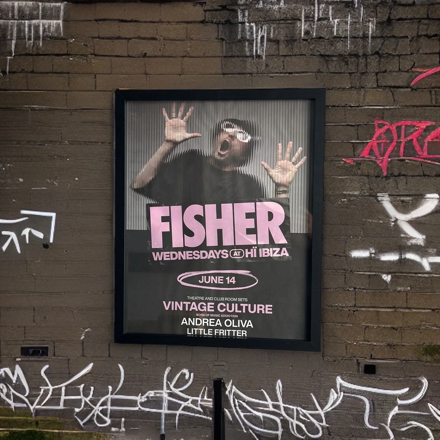 Fisher ~ Genuine Ibiza Framed Dj Artwork | Hi Ibiza | Luxury Black Frame - Image 4