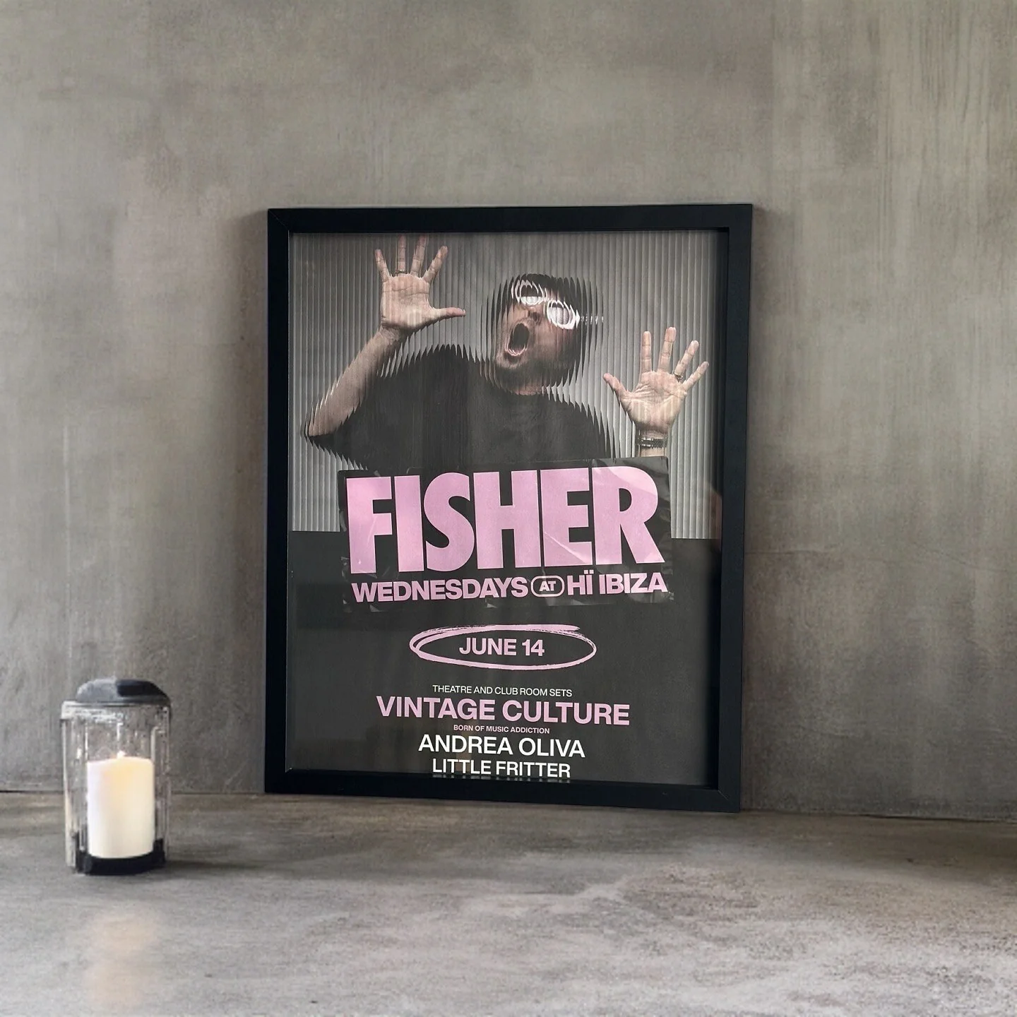 Fisher ~ Genuine Ibiza Framed Dj Artwork | Hi Ibiza | Luxury Black Frame - Image 5