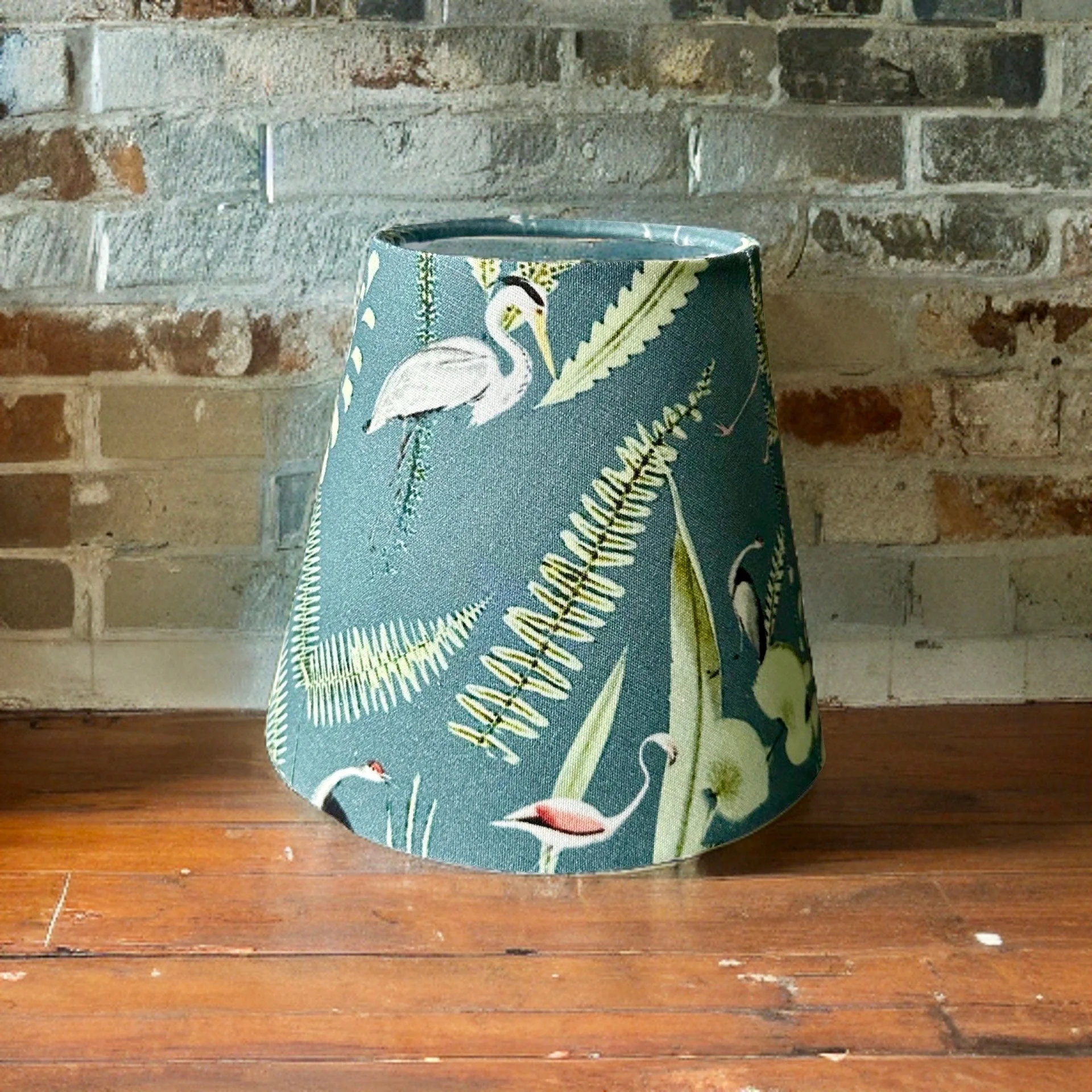 Flamingo Lampshade ~ Blue & Green Shade | Wall Light | Table Lamp | 6 Inch - Image 9