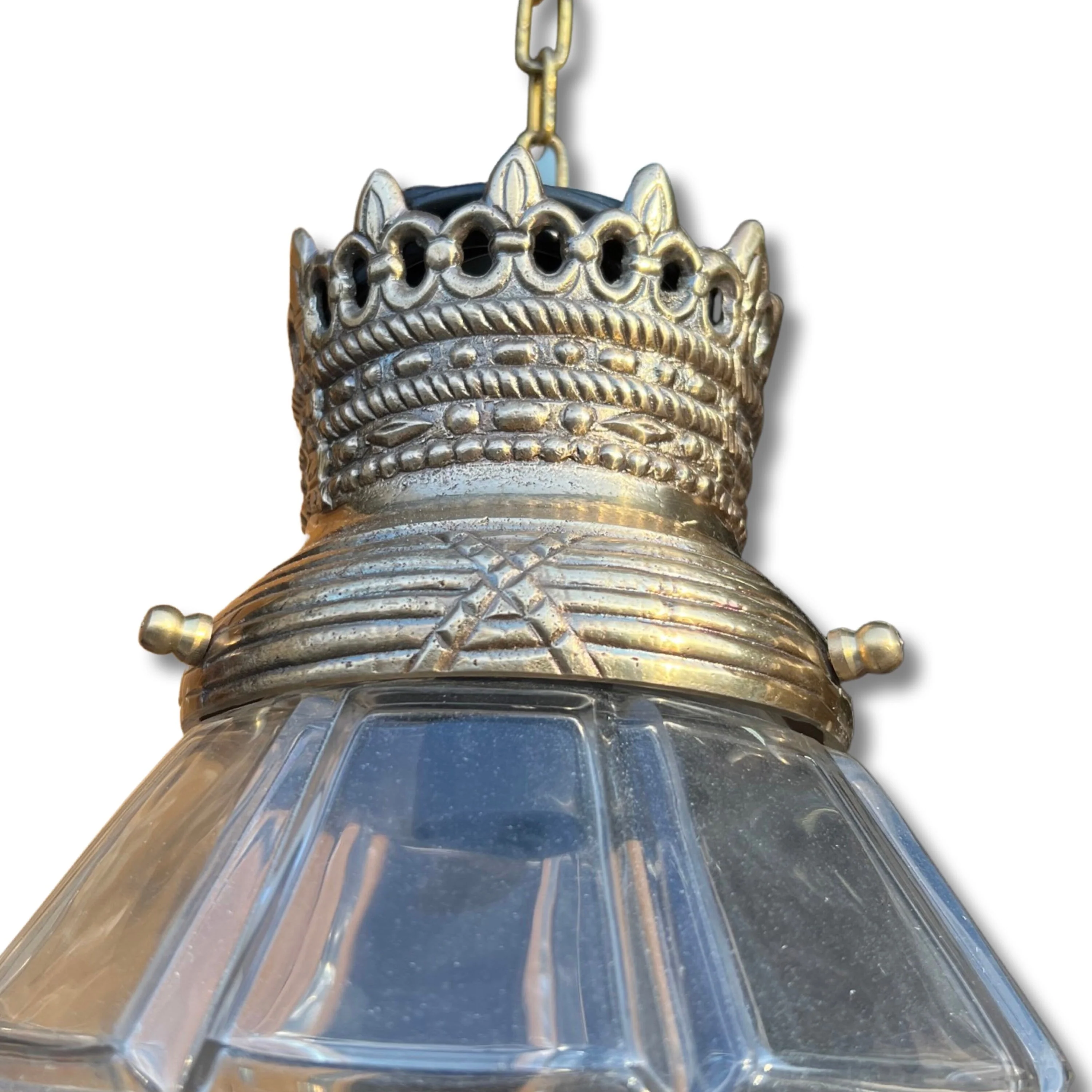 French Louis XIV “Versailles” Style Hanging Lantern Hall Pendant Lamp - Image 3