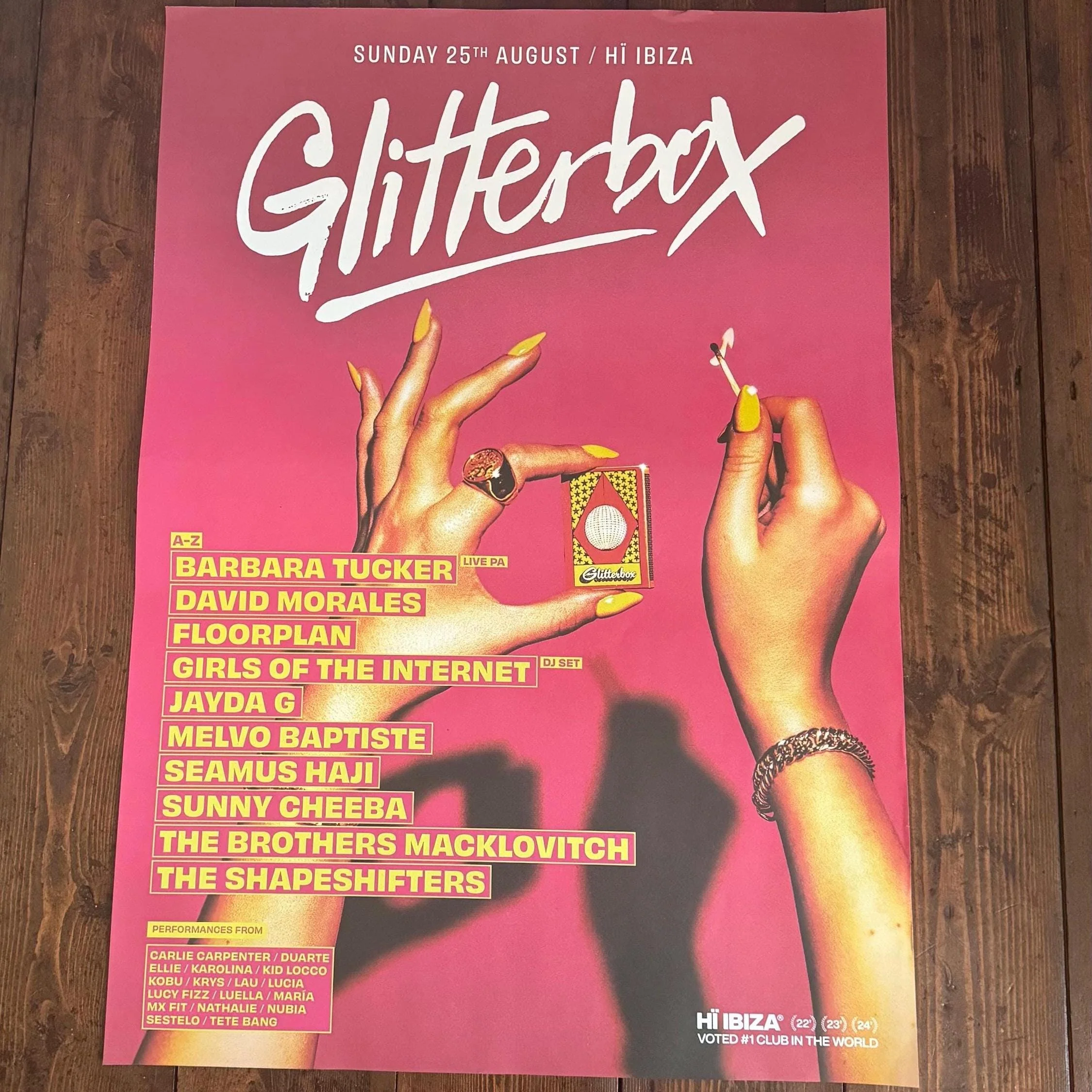 Glitterbox - Genuine Hi Ibiza Framed Dj Artwork | A3 Luxury Black Frame - Image 4