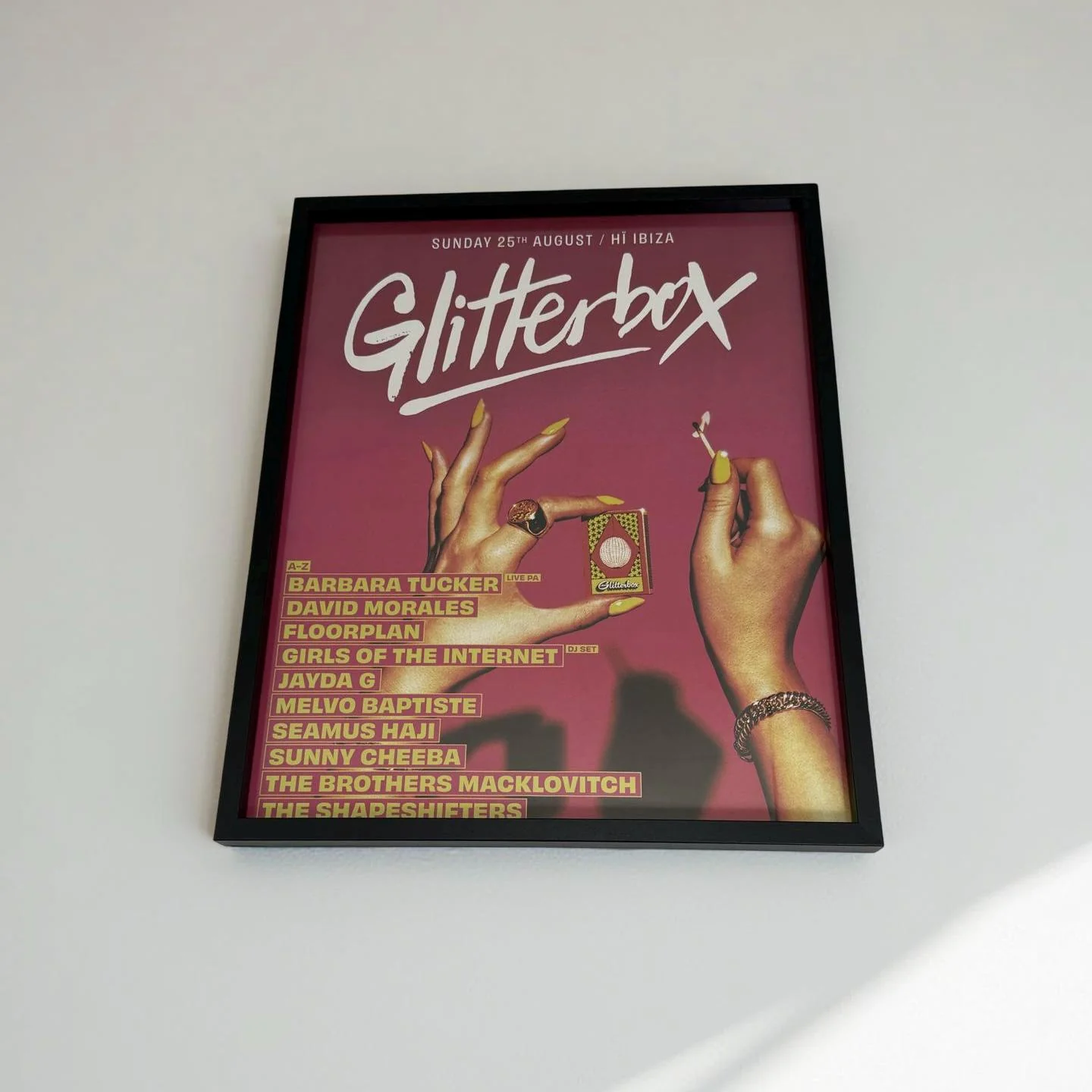 Glitterbox - Genuine Hi Ibiza Framed Dj Artwork | A3 Luxury Black Frame - Image 8