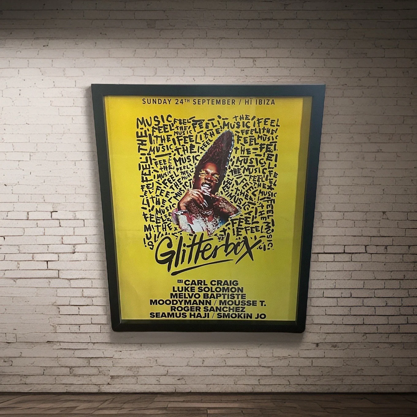Glitterbox - Genuine Hi Ibiza Framed Dj Artwork | Luxury Black Frame - Image 3