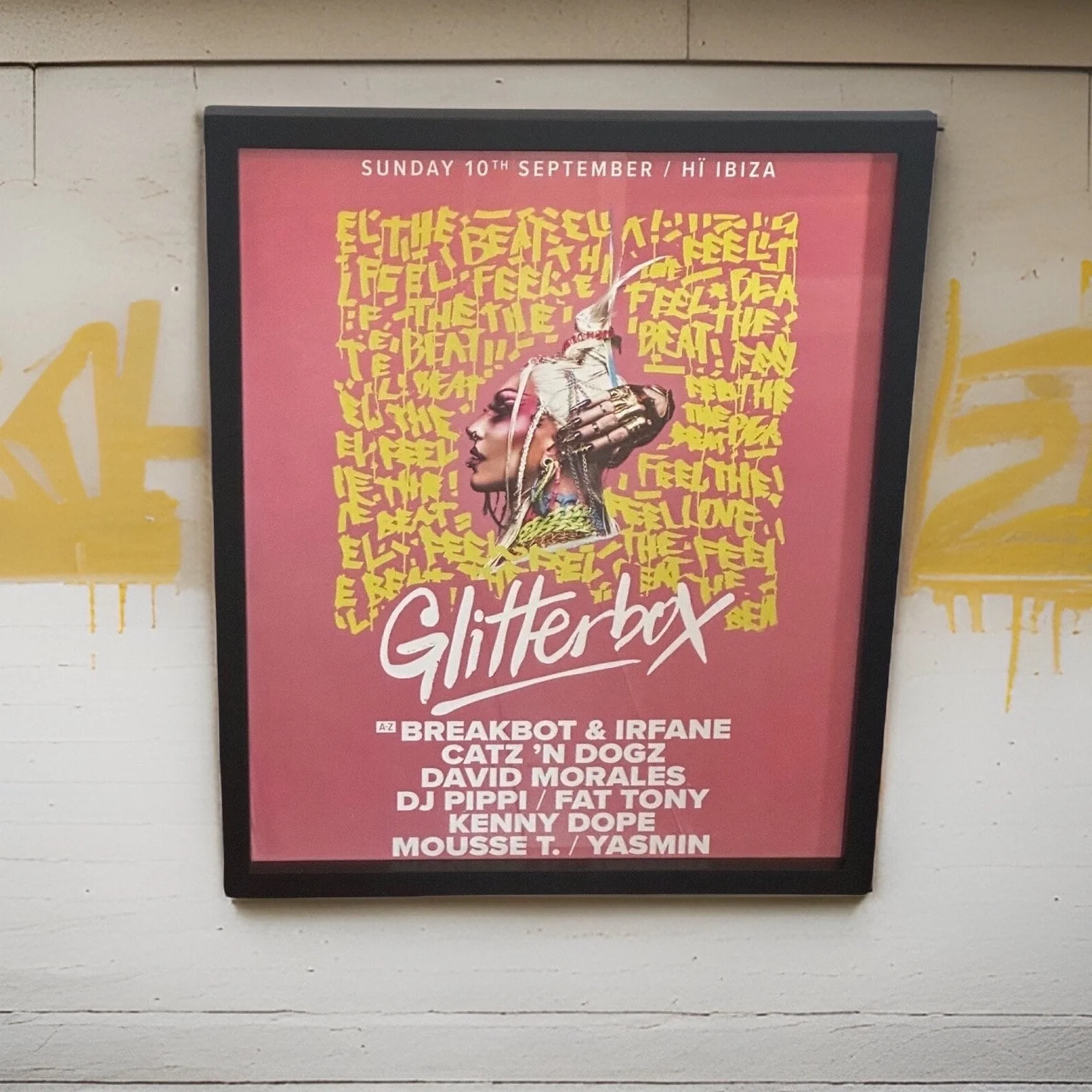 Glitterbox ~ Genuine Hi Ibiza Framed Dj Artwork | A3 Luxury Black Frame - Image 7