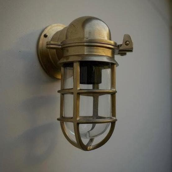 Happisburgh - Raw Solid Brass Outdoor Bulkhead Wall Light - Image 3