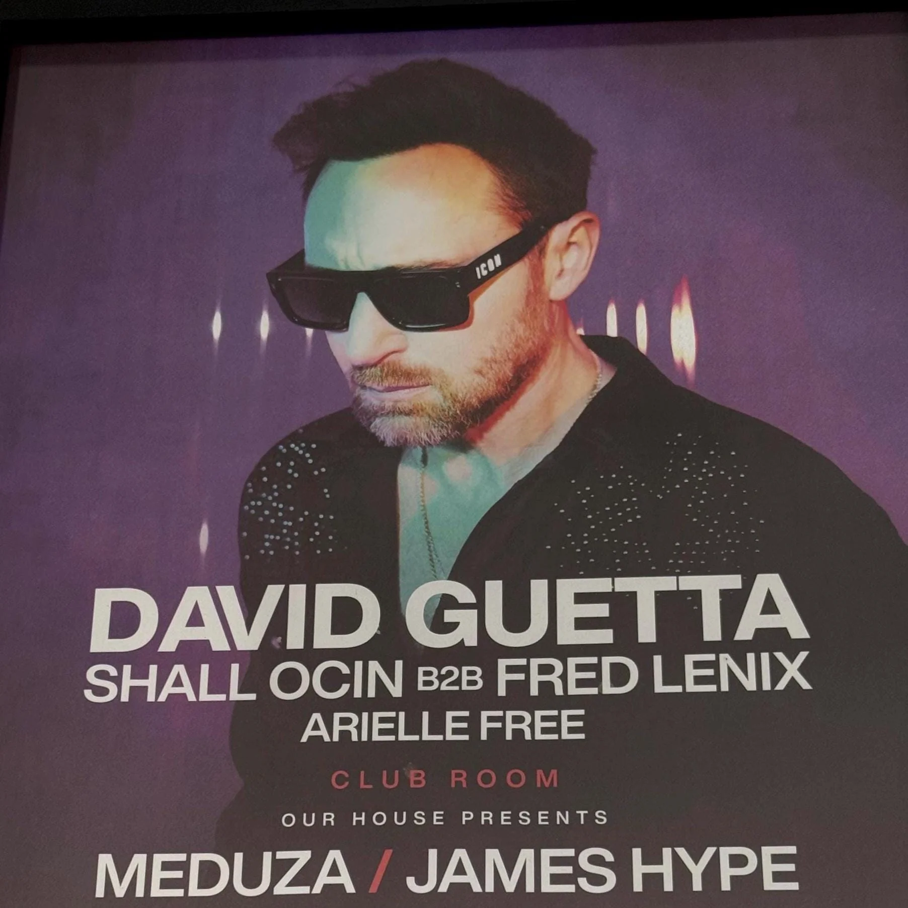 Hï Ibiza ~ David Guetta Genuine Official Framed Dj Artwork Travel Poster | Luxury Black Frame - Image 3