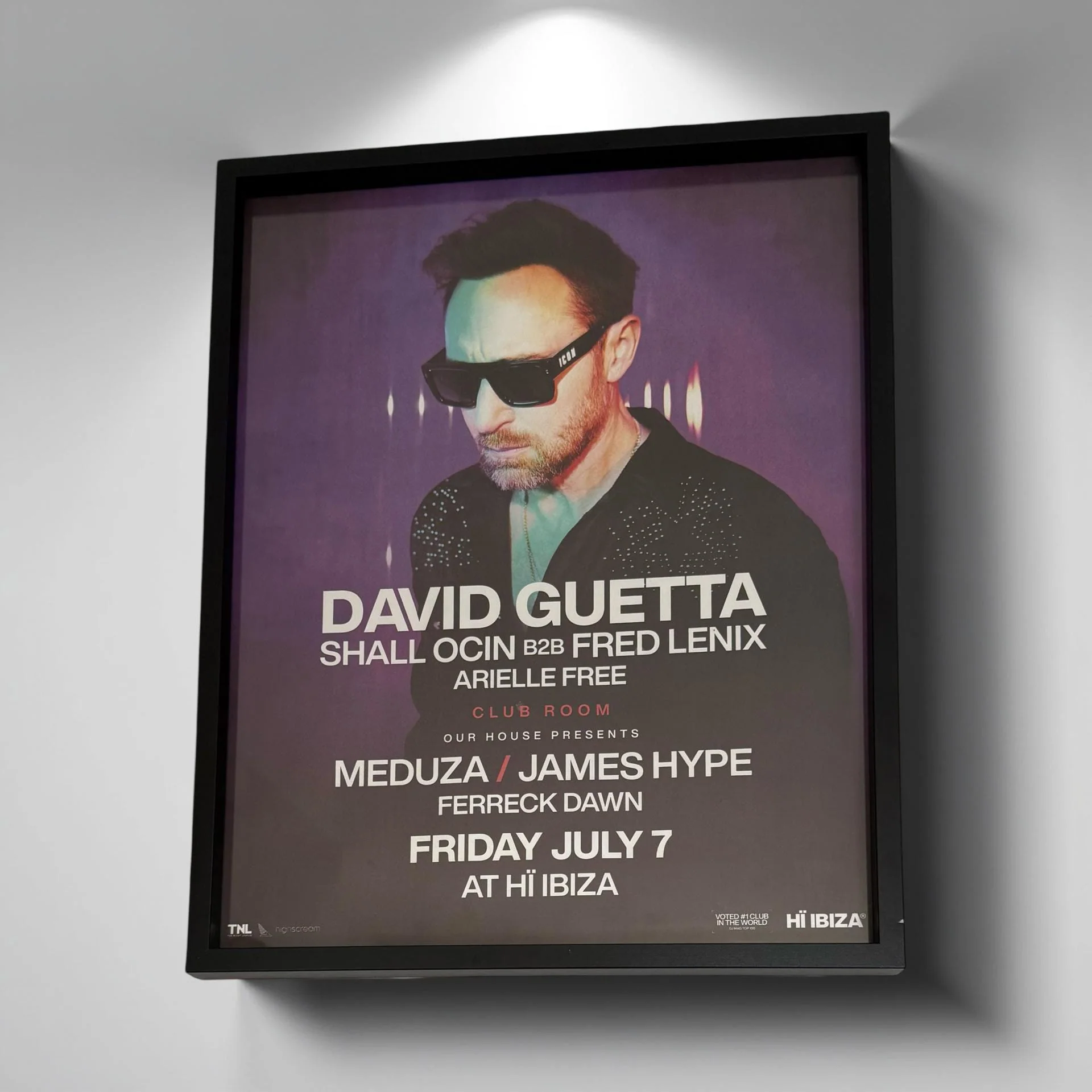 Hï Ibiza ~ David Guetta Genuine Official Framed Dj Artwork Travel Poster | Luxury Black Frame - Image 9