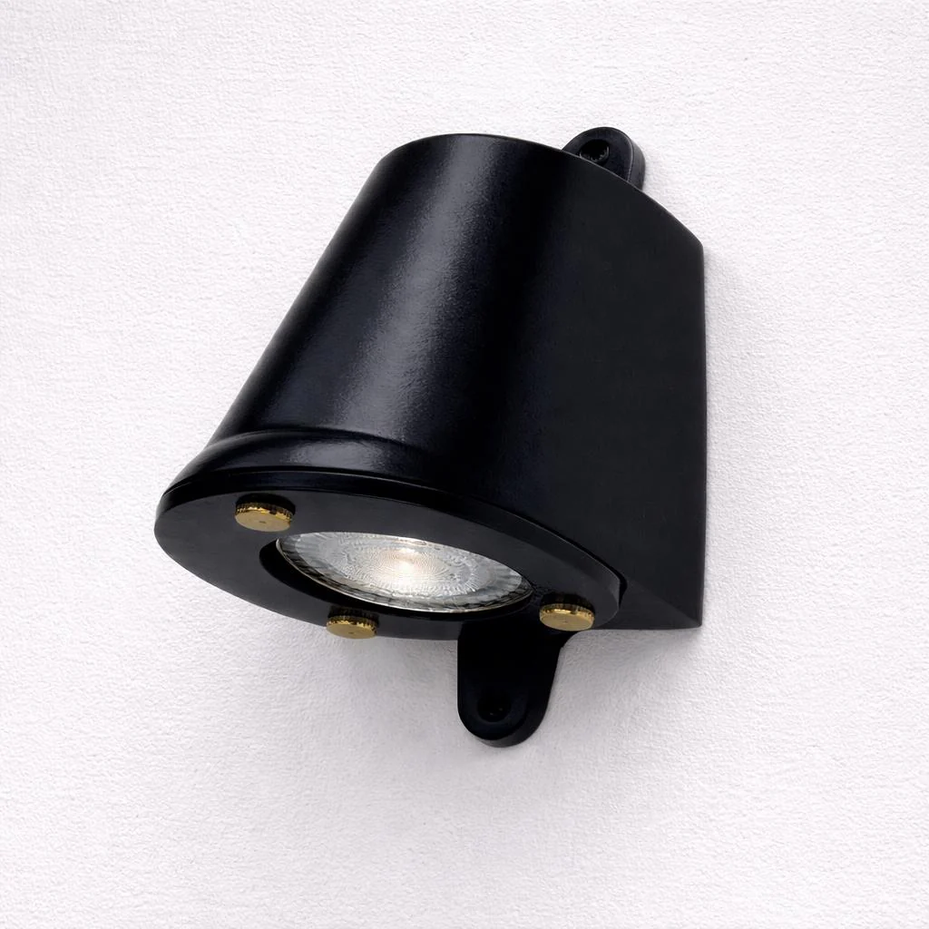 Holt ~ Matt Black Mast Down Wall Light Mains LED Outdoor & Bathroom - Image 3