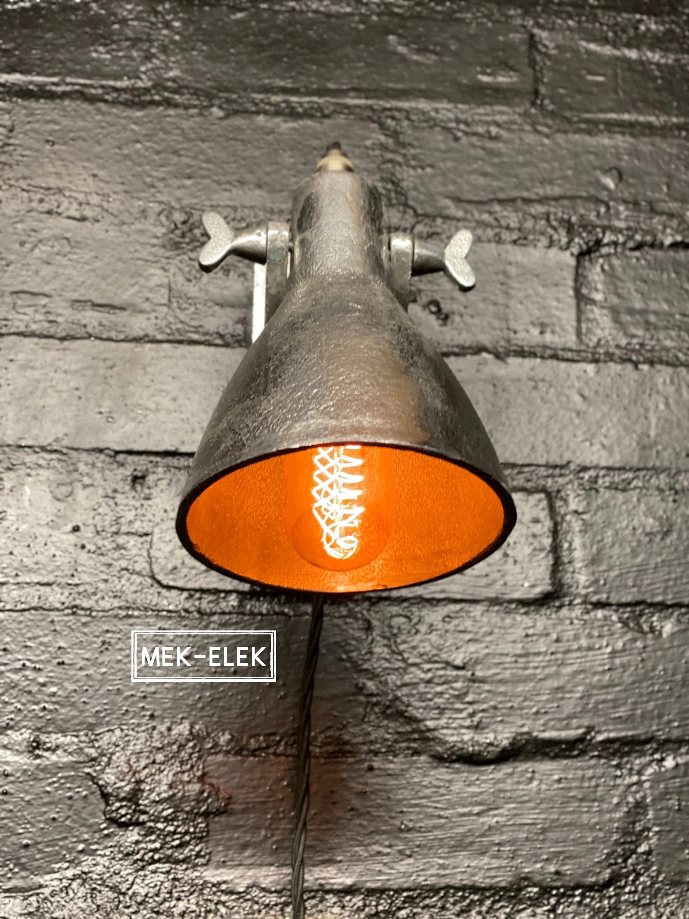 Industrial Wall Light | Bedroom Reading Table | Kitchen Table | Vintage - Image 9