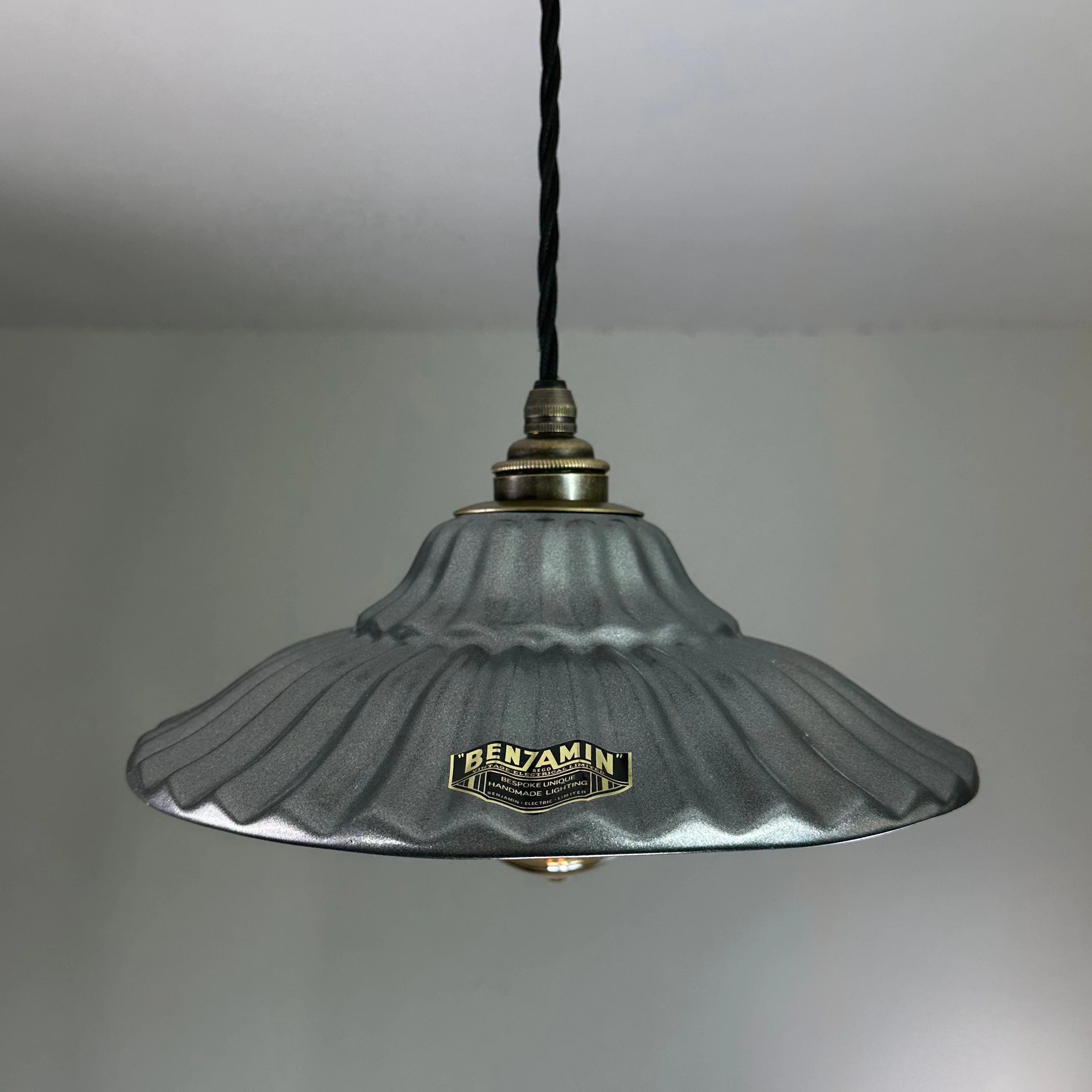 Lenwade ~ Pewter Grey Ceramic Shade Light Ceiling Dining Room Kitchen Table Vintage Edison Filament Lamps Pendant Odette - Image 5