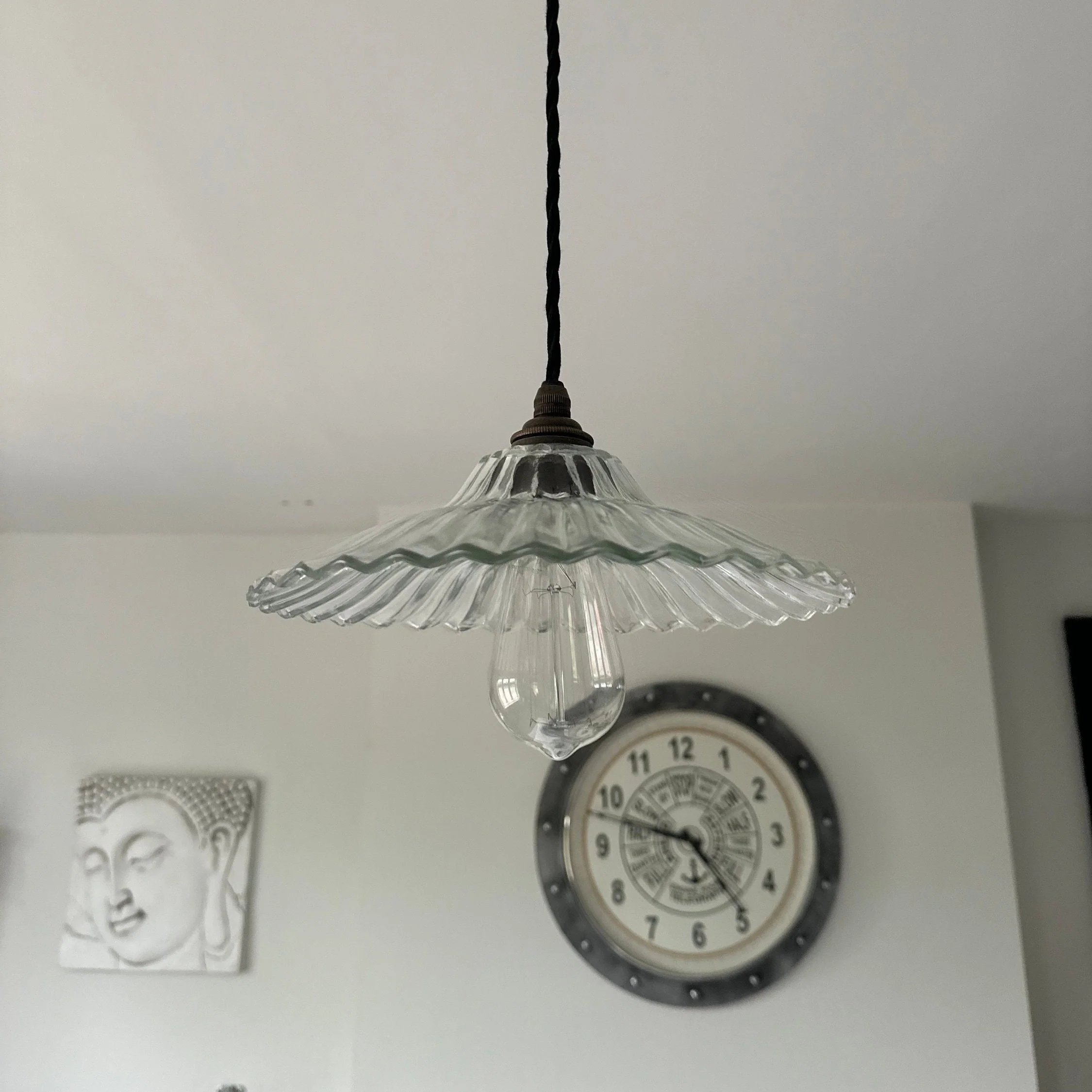 Lenwade ~ Prismatic Glass Shade Light Pendant Set - Image 2