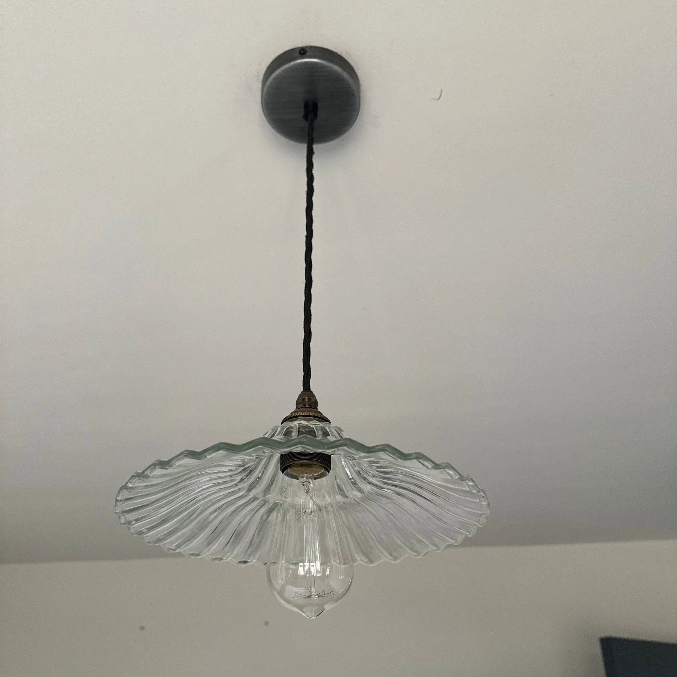 Lenwade ~ Prismatic Glass Shade Light Pendant Set - Image 3