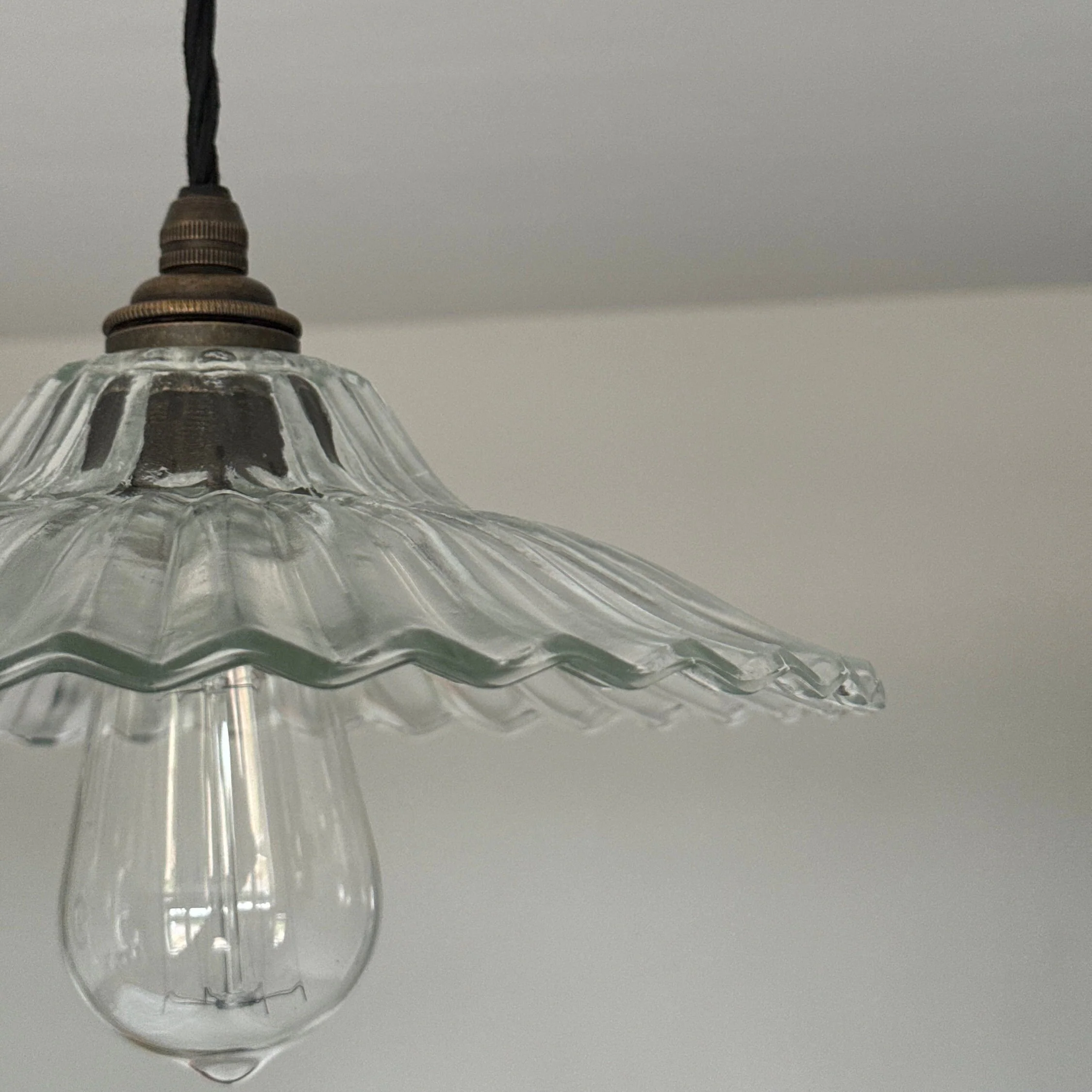 Lenwade ~ Prismatic Glass Shade Light Pendant Set - Image 4