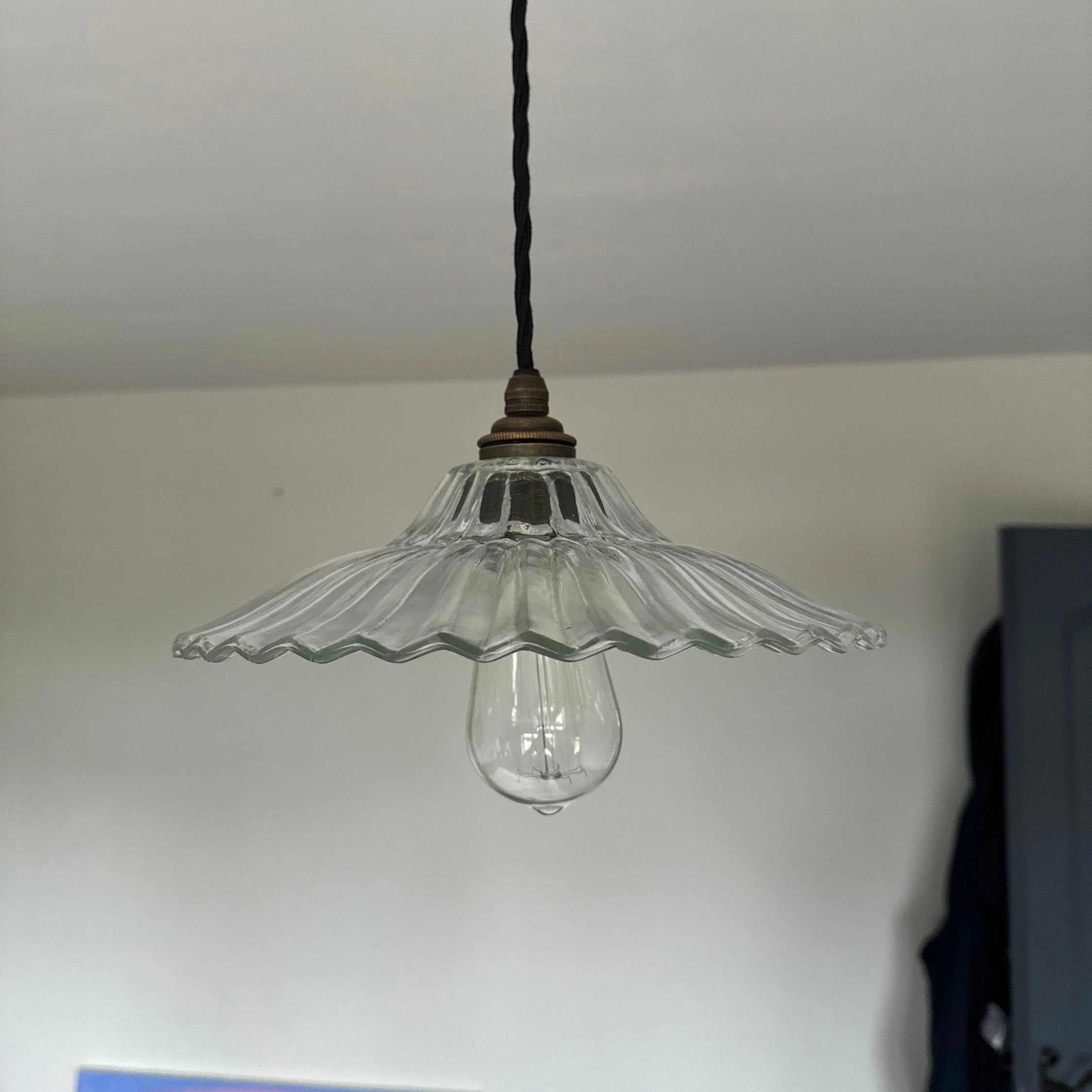 Lenwade ~ Prismatic Glass Shade Light Pendant Set - Image 5