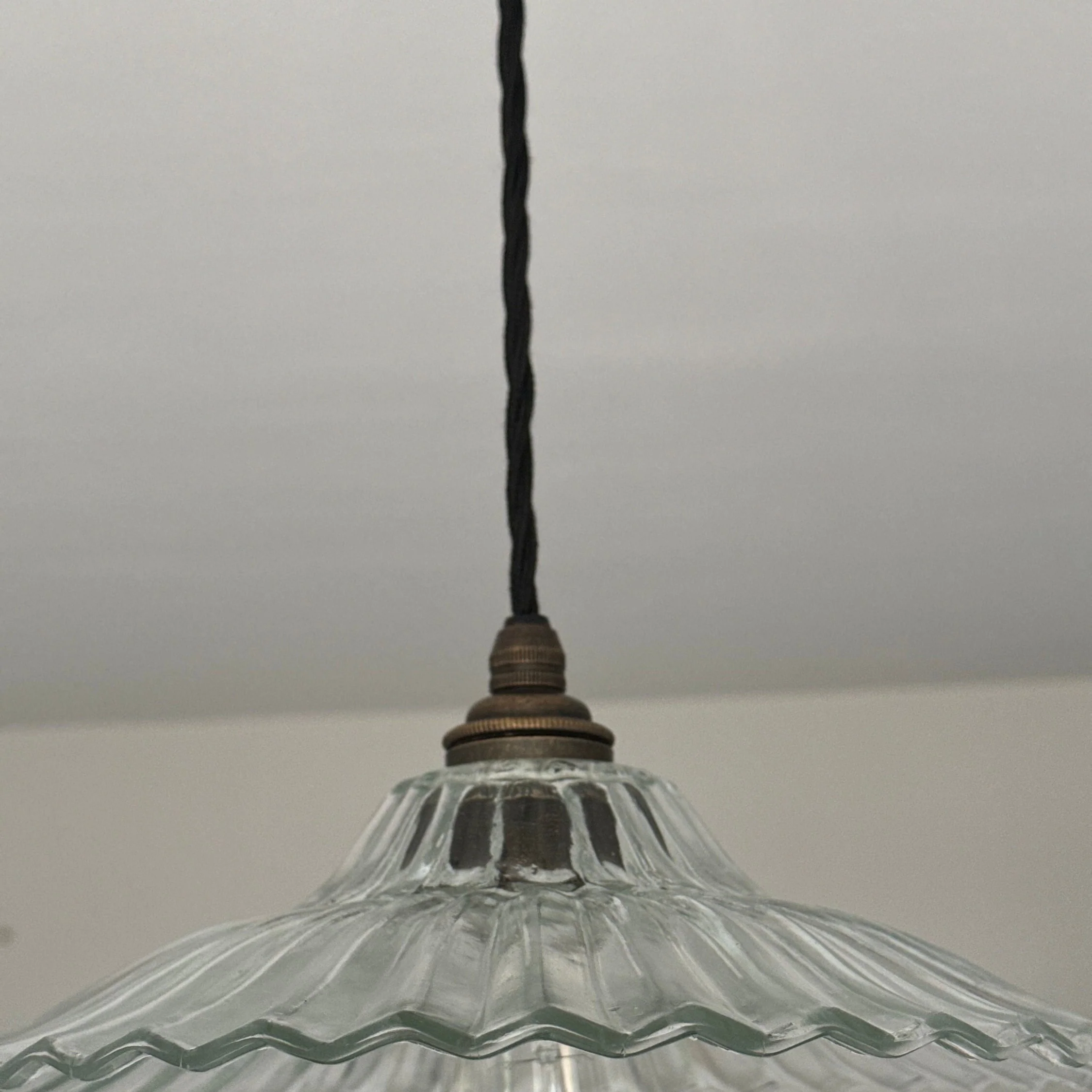 Lenwade ~ Prismatic Glass Shade Light Pendant Set - Image 6