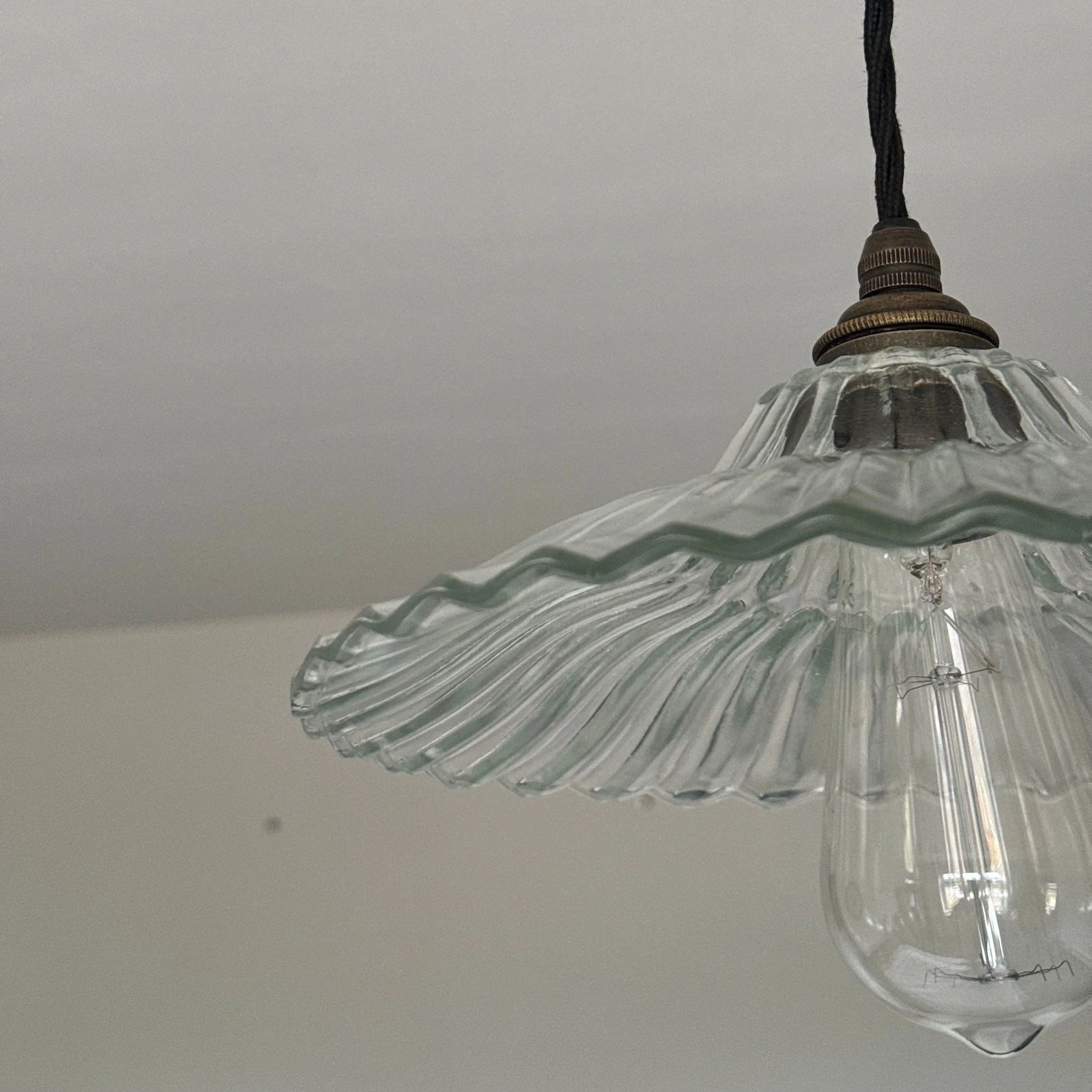 Lenwade ~ Prismatic Glass Shade Light Pendant Set - Image 7