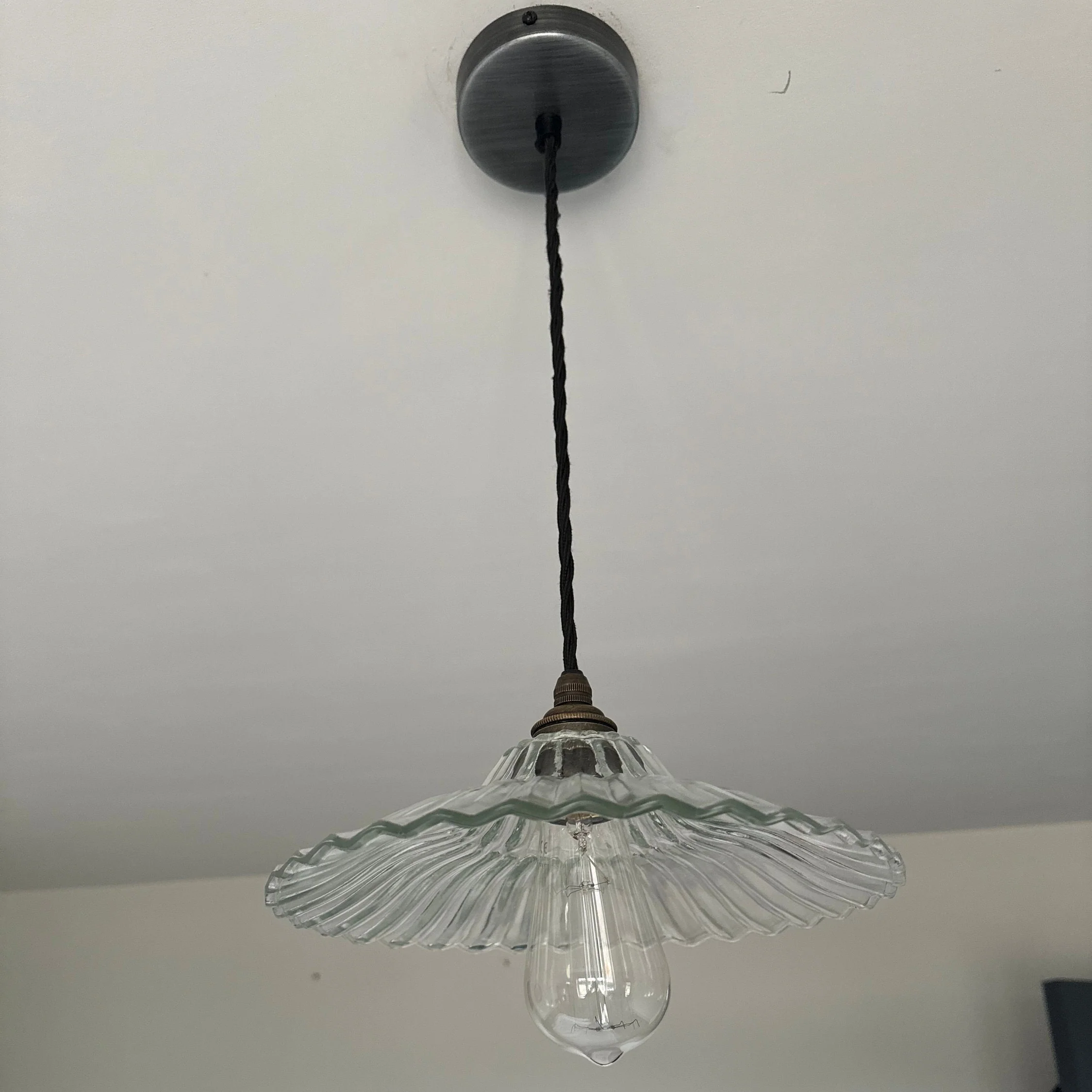 Lenwade ~ Prismatic Glass Shade Light Pendant Set - Image 8