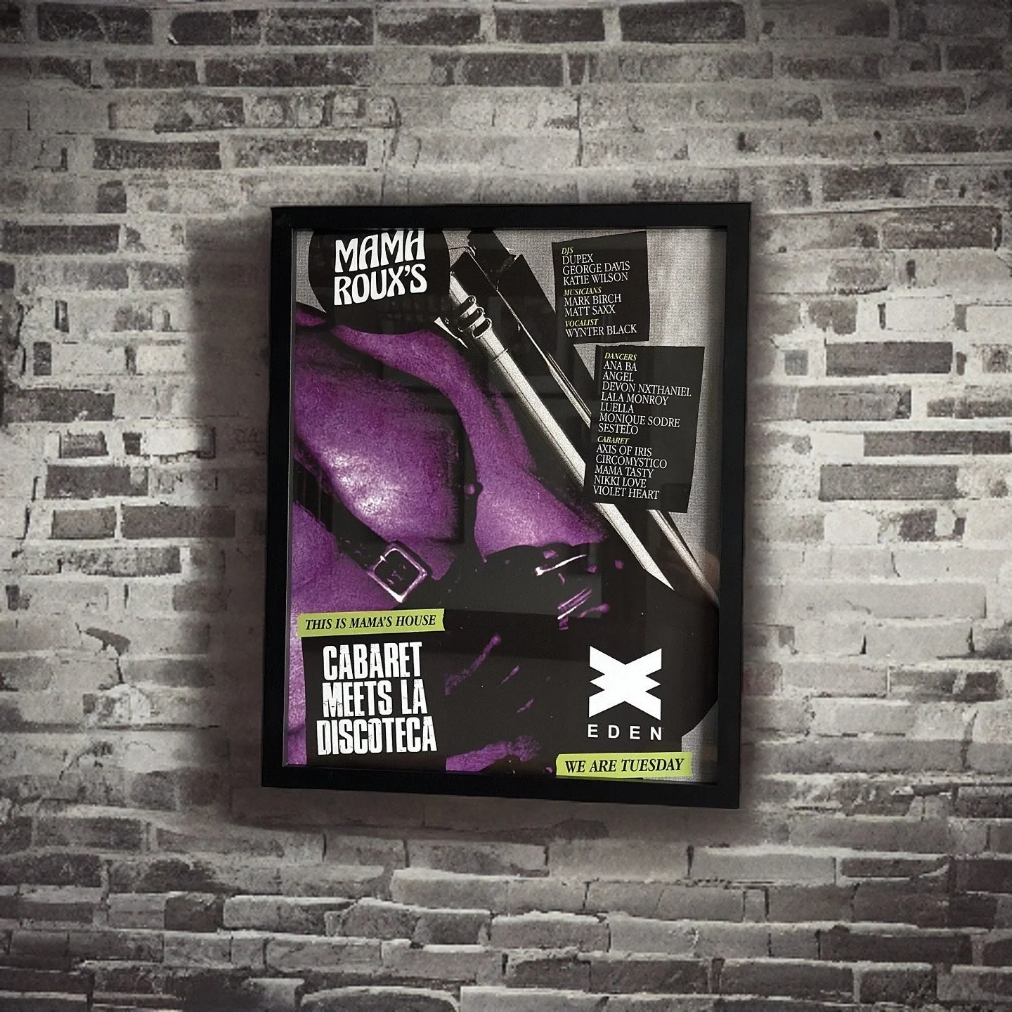 Mama’s House ~ Genuine Eden Ibiza Framed Dj Artwork | Hi Ibiza | A3 Luxury Black Frame - Image 6