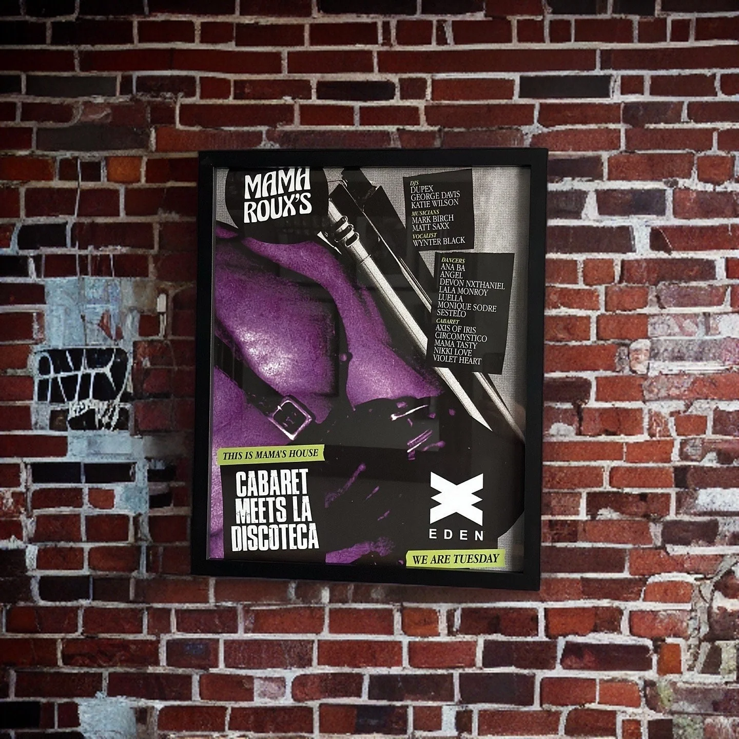 Mama’s House ~ Genuine Eden Ibiza Framed Dj Artwork | Hi Ibiza | A3 Luxury Black Frame - Image 8