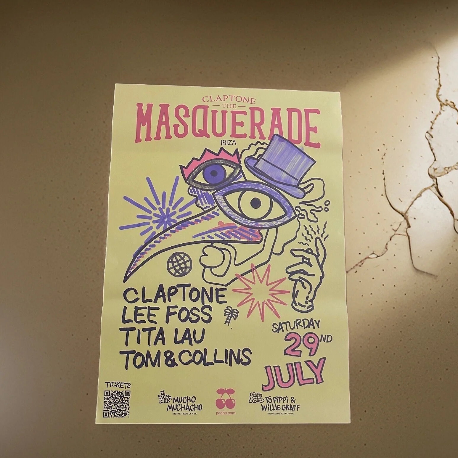 Masquerade ~ Genuine Official Pacha Ibiza Framed Dj Artwork Travel Poster | Luxury Black Frame - Image 7