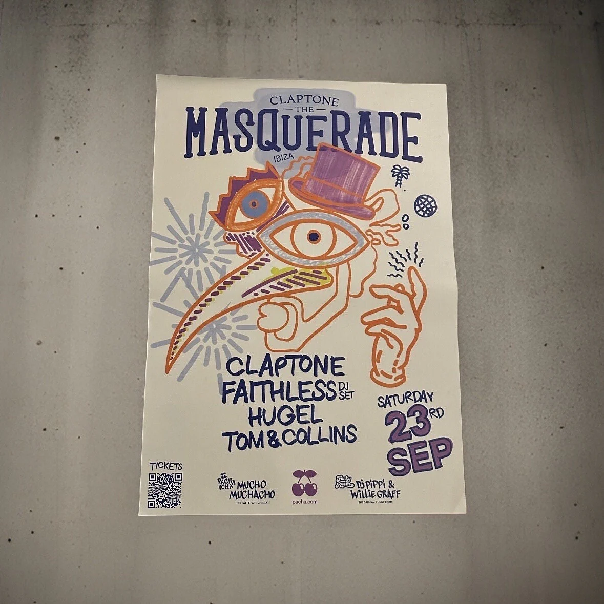 Masquerade ~ Genuine Official Pacha Ibiza Framed Dj Artwork Travel Poster | Luxury Black Frame - Image 5