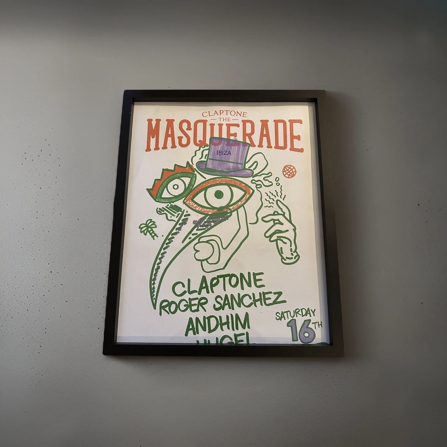 Masquerade ~ Genuine Official Pacha Ibiza Framed Dj Artwork Travel Poster | A3 Luxury Black Frame - Image 4