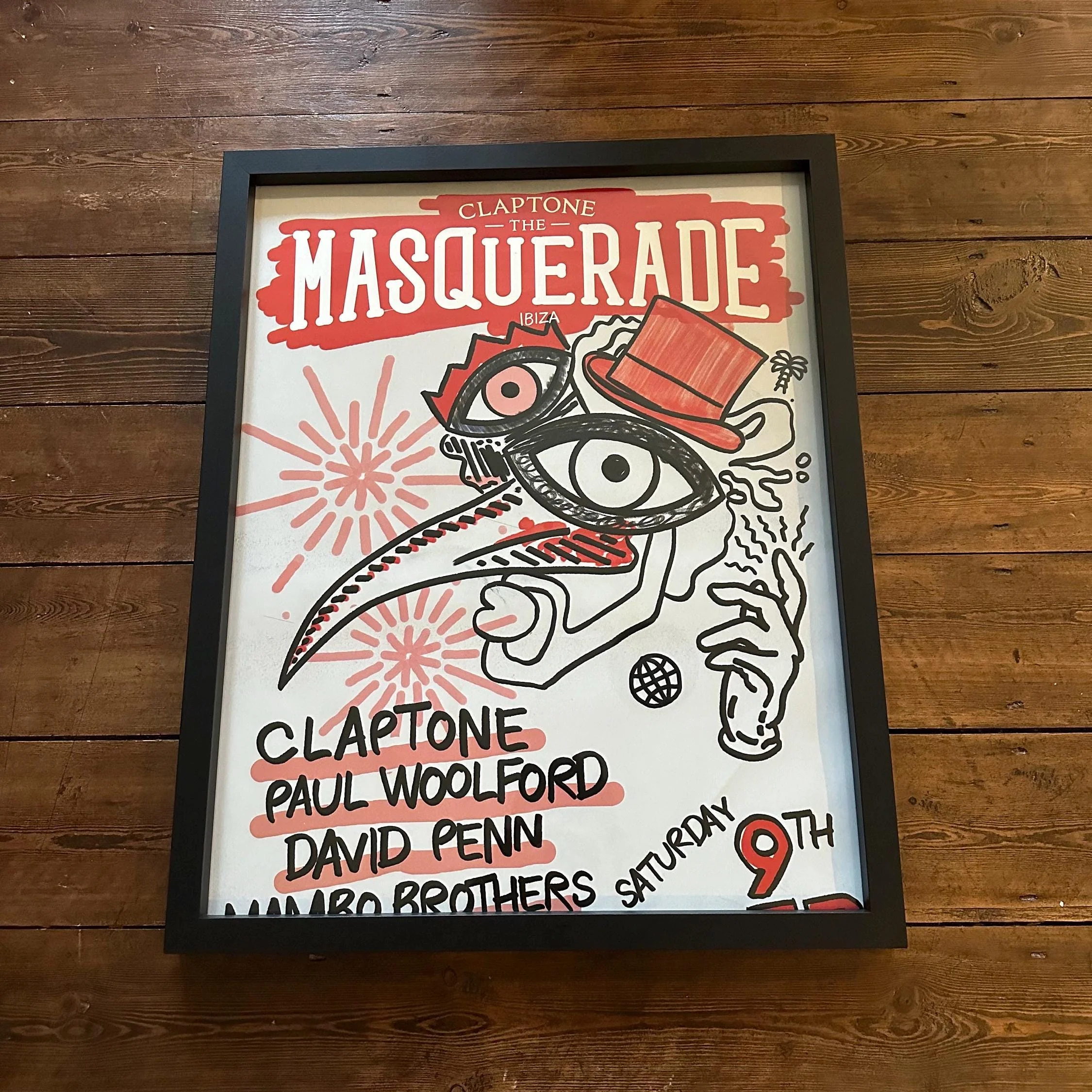 Masquerade ~ Genuine Official Pacha Ibiza Framed Dj Artwork Travel Poster | Luxury Black Frame - Image 7