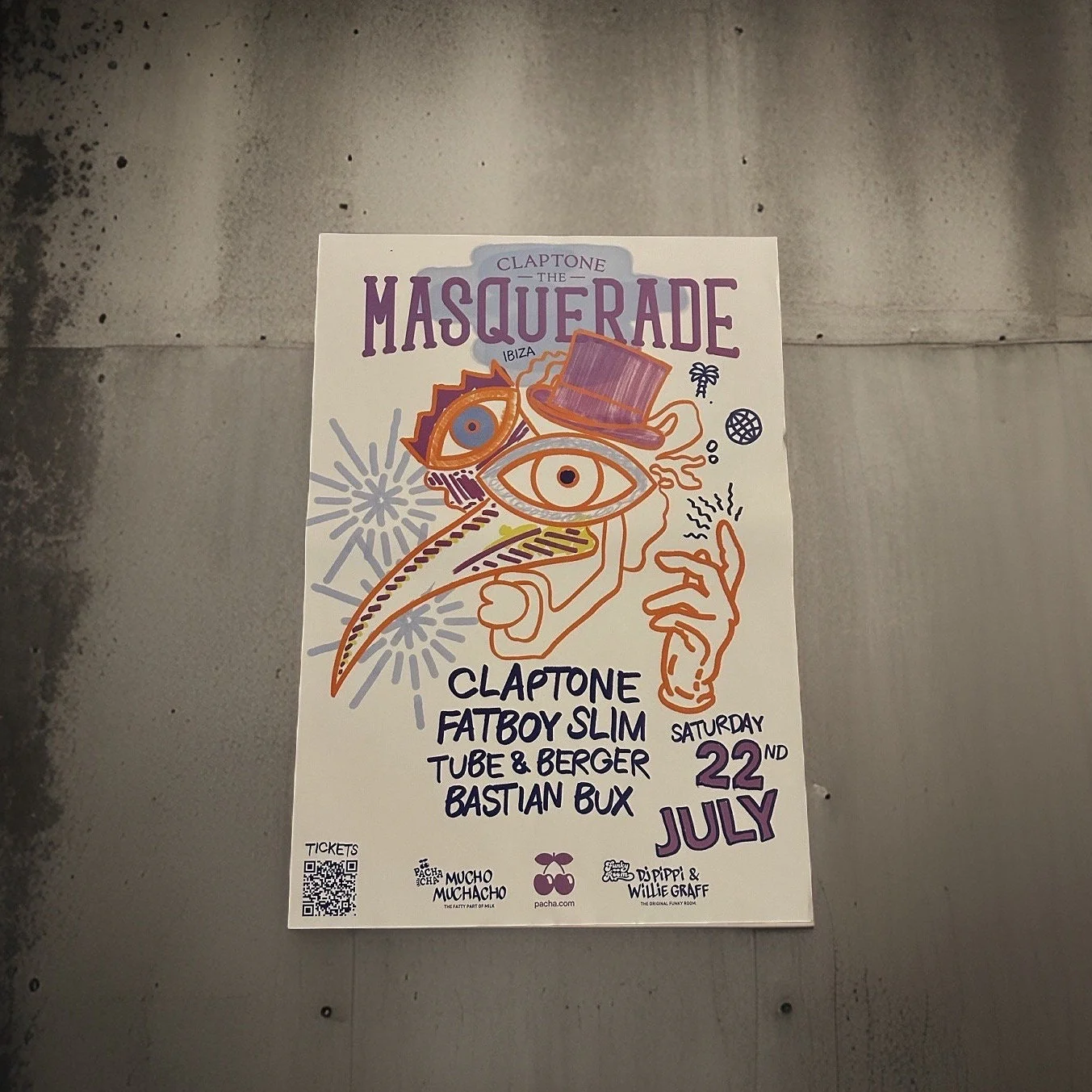 Masquerade ~ Genuine Official Pacha Ibiza Framed Dj Artwork Travel Poster | Luxury Black Frame - Image 7