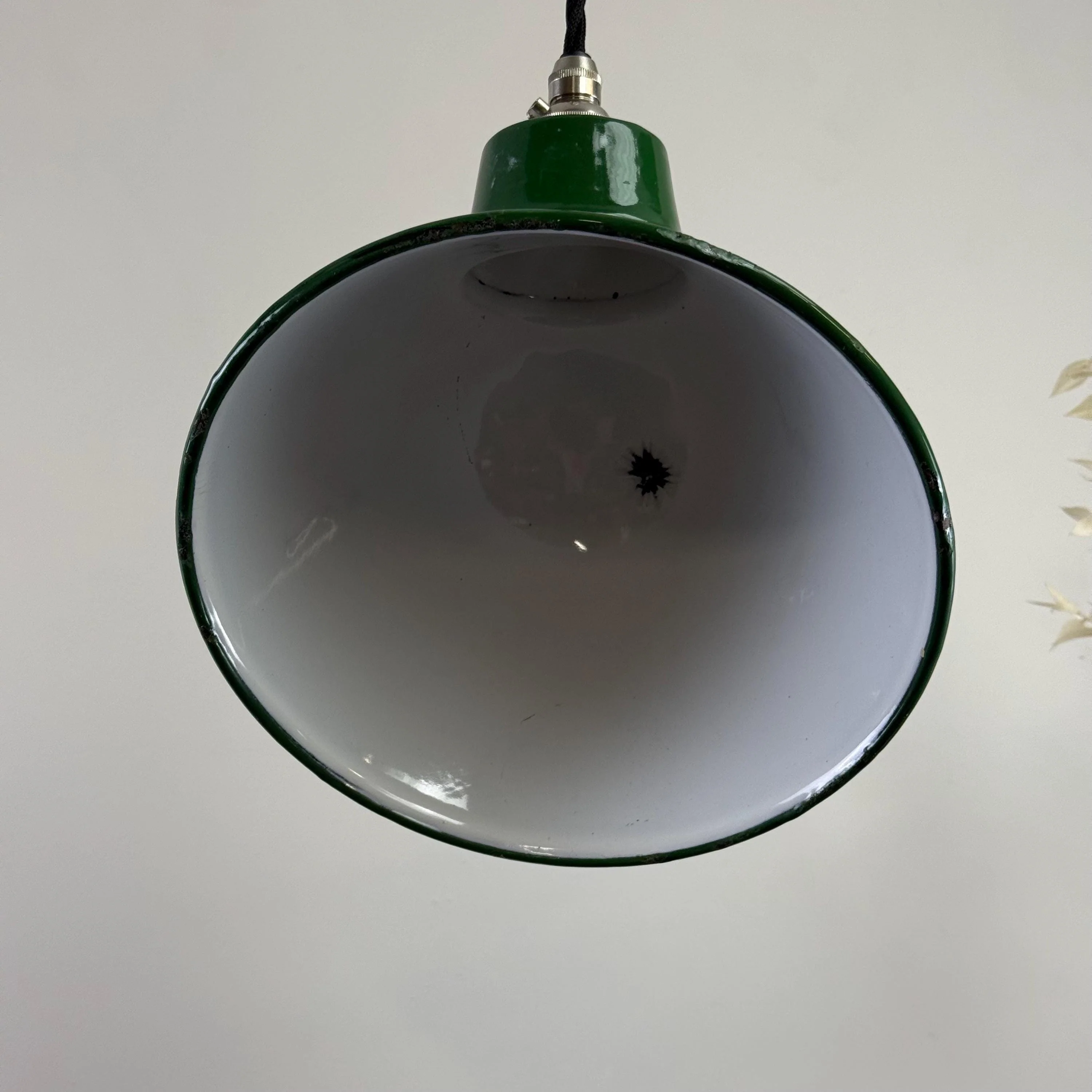 Maxlume 1920s Green Industrial Parabolic Angled Shade Pendant Set Light - Image 7