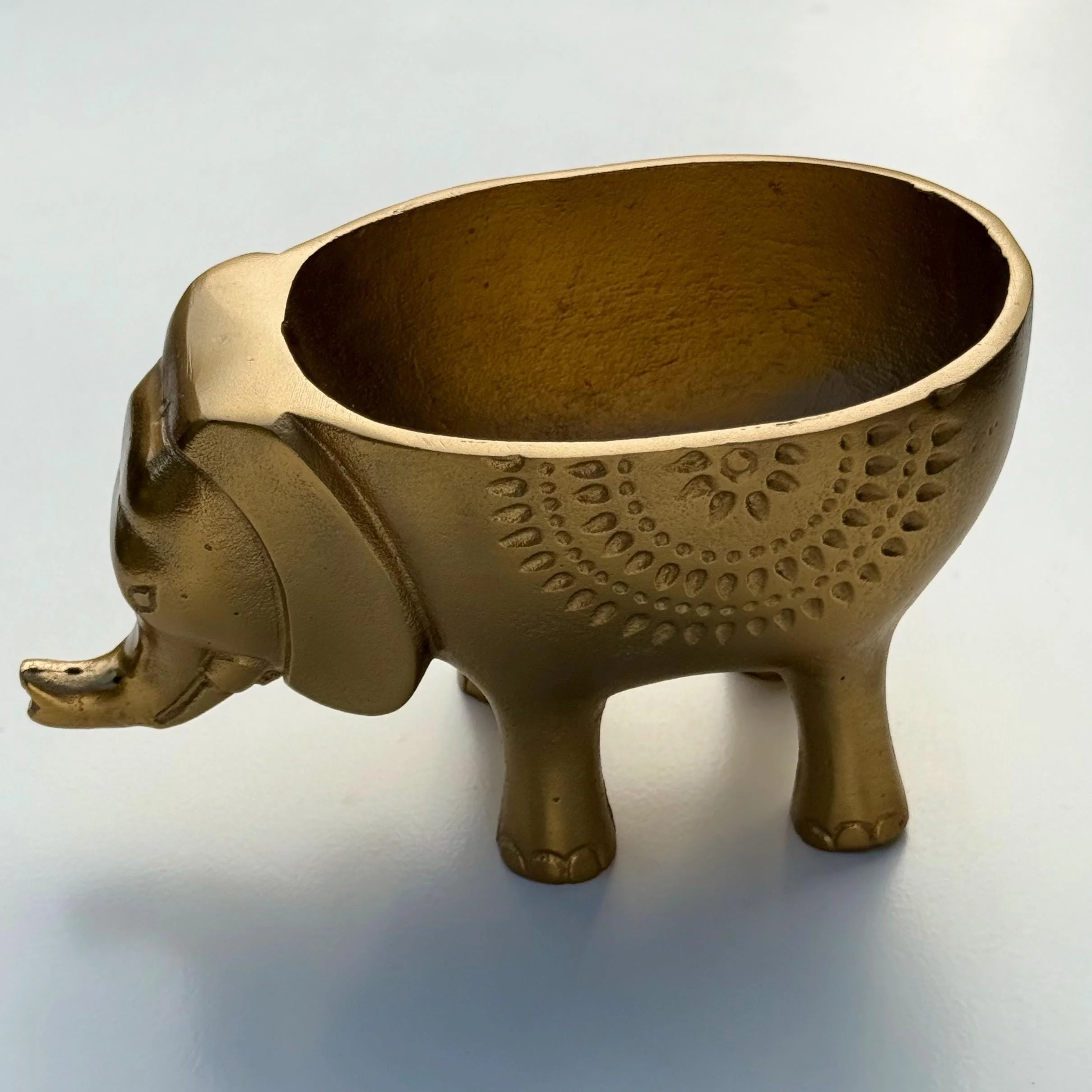 Elephant Planter Solid Cast Brass Metal Plant Pot for Succulents & Plants - Image 3