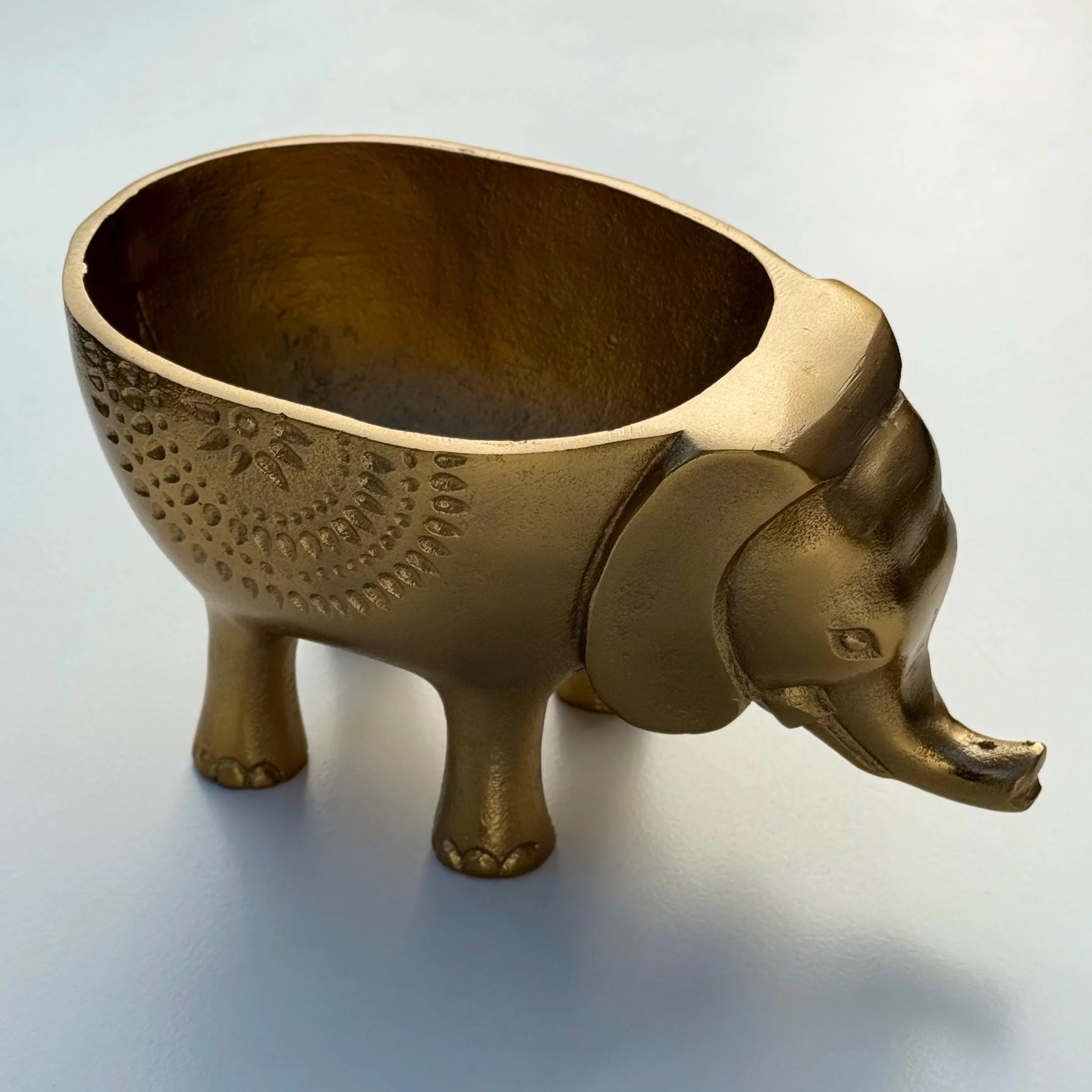 Elephant Planter Solid Cast Brass Metal Plant Pot for Succulents & Plants - Image 4