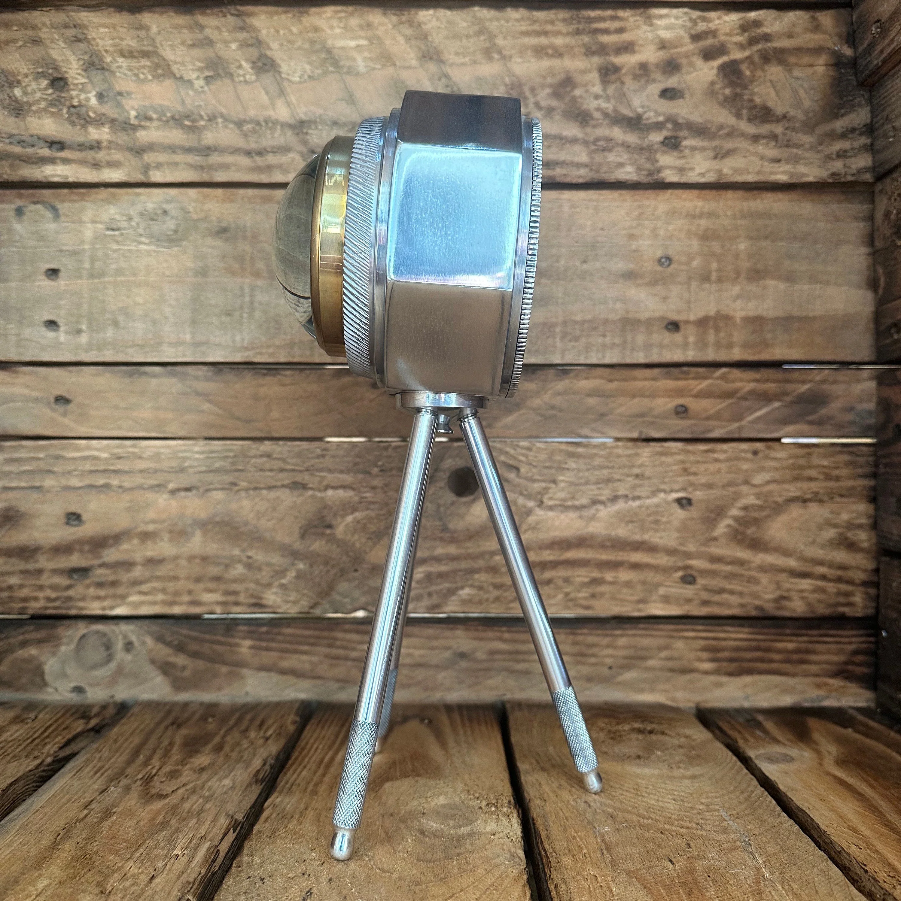 London Table Tripod Clock Polished Nickel Solid Brass Ship Nautical - Image 6