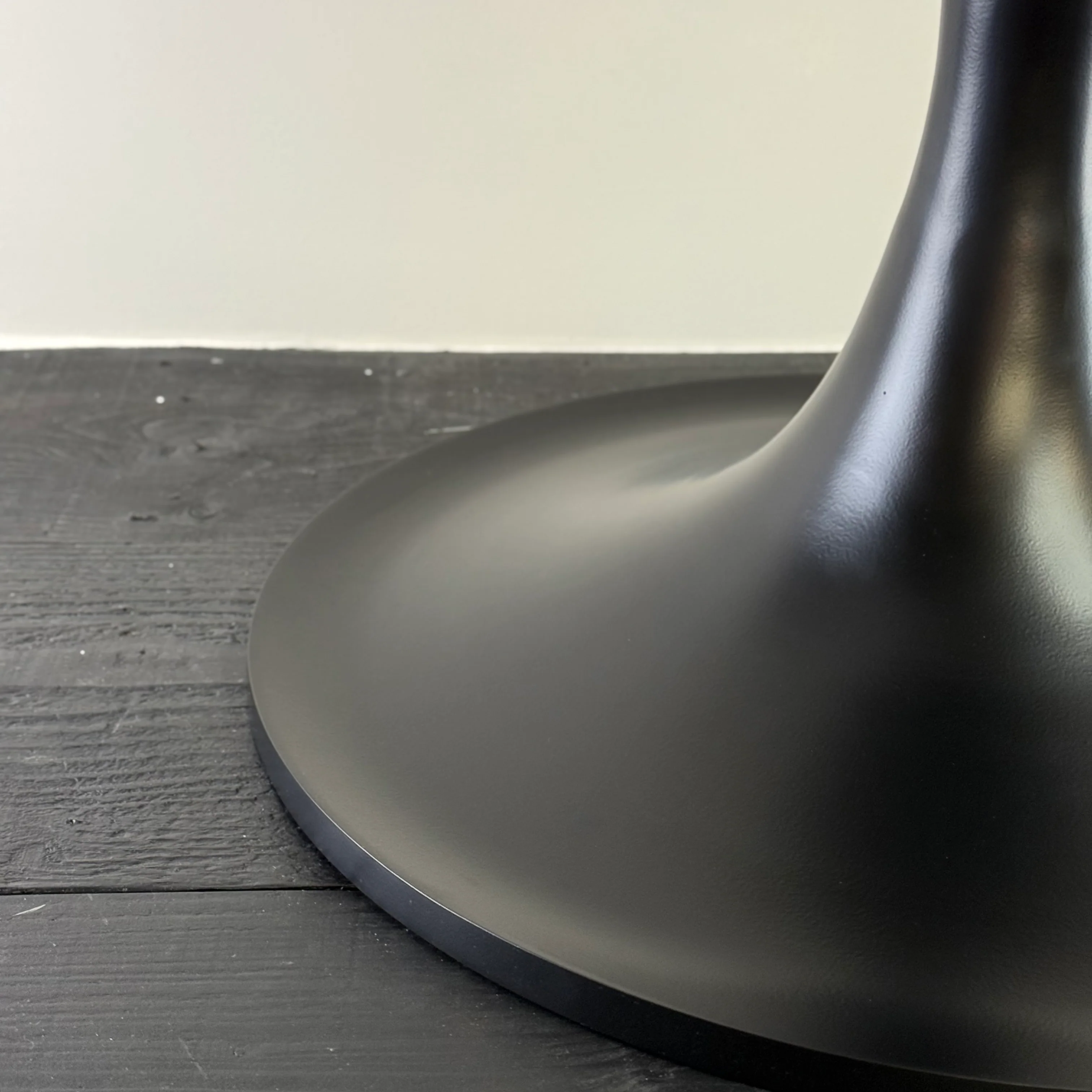 Matt Black Leather Seat 1970s Vintage Inspired Andy Stool Schoolhouse - Image 4